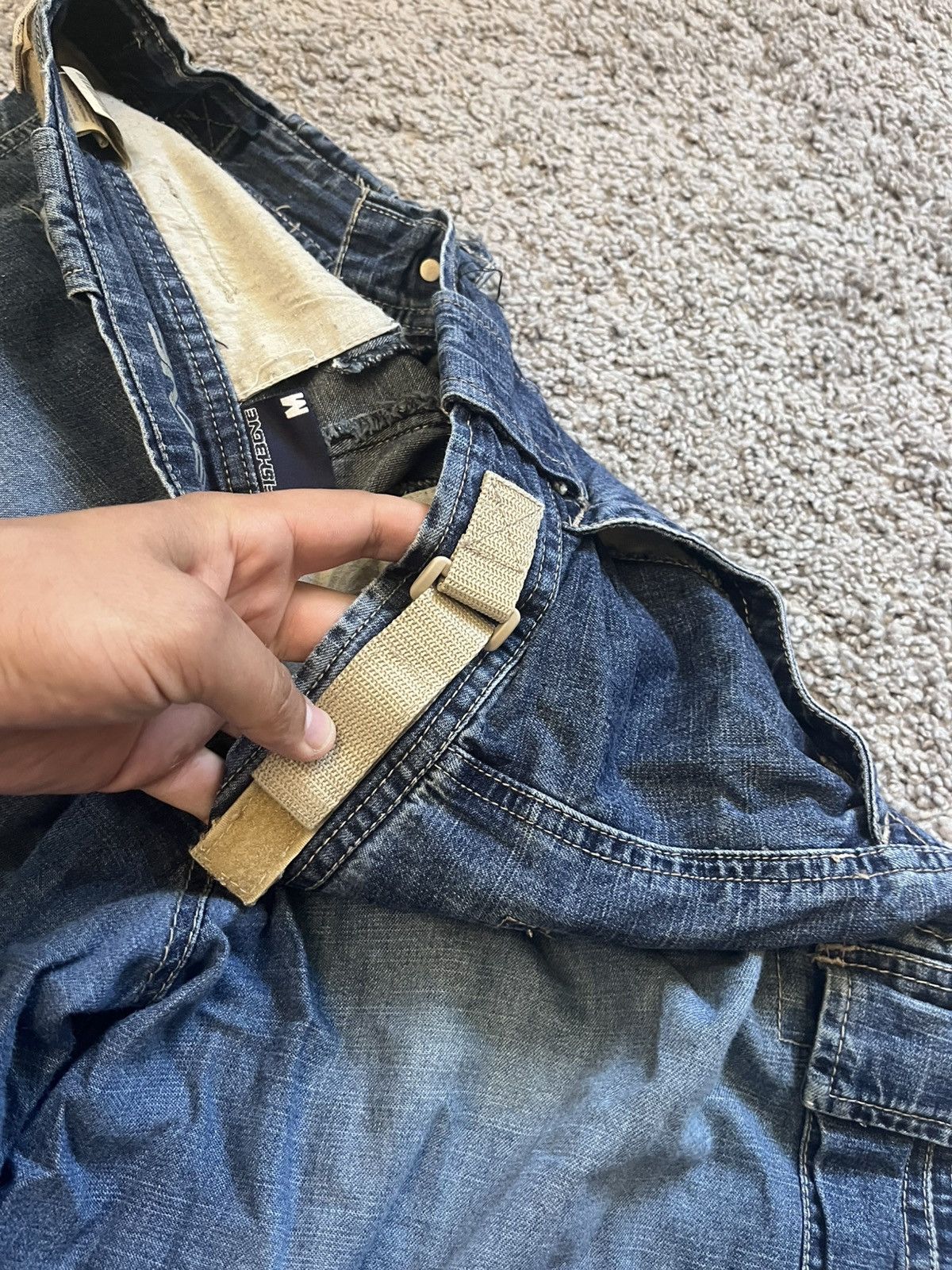 Vintage Y2K Vintage Fishbone Denim Cargo Shorts Hip-Hop Rap Size US 32 / EU 48 - 8 Thumbnail