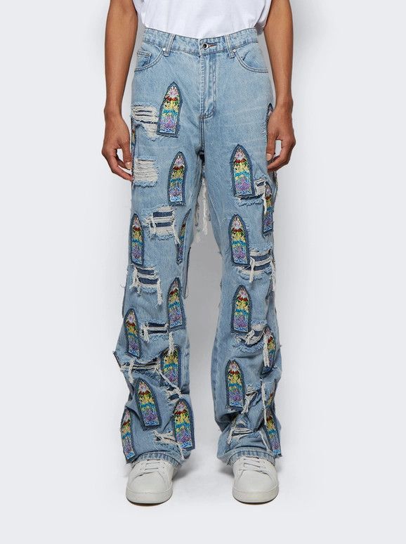Who Decides War o1gr1nt0525 Cathedral Fusion Denim in Sky Size US 26 / EU 42 - 4 Thumbnail