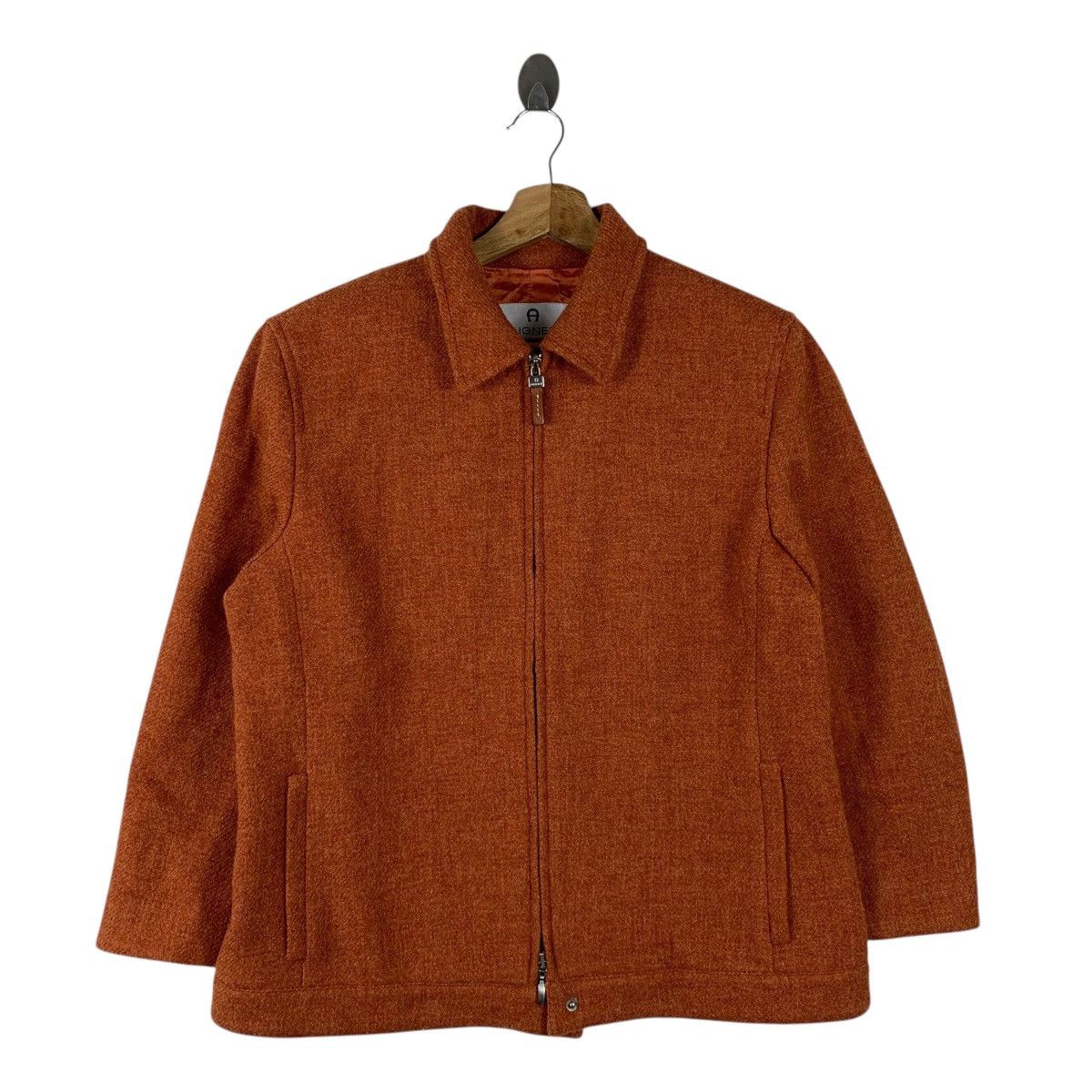 Aigner AIGNER Italian Designer Wool Zipper Sweater Jacket Size M / US 6-8 / IT 42-44 - 1 Thumbnail