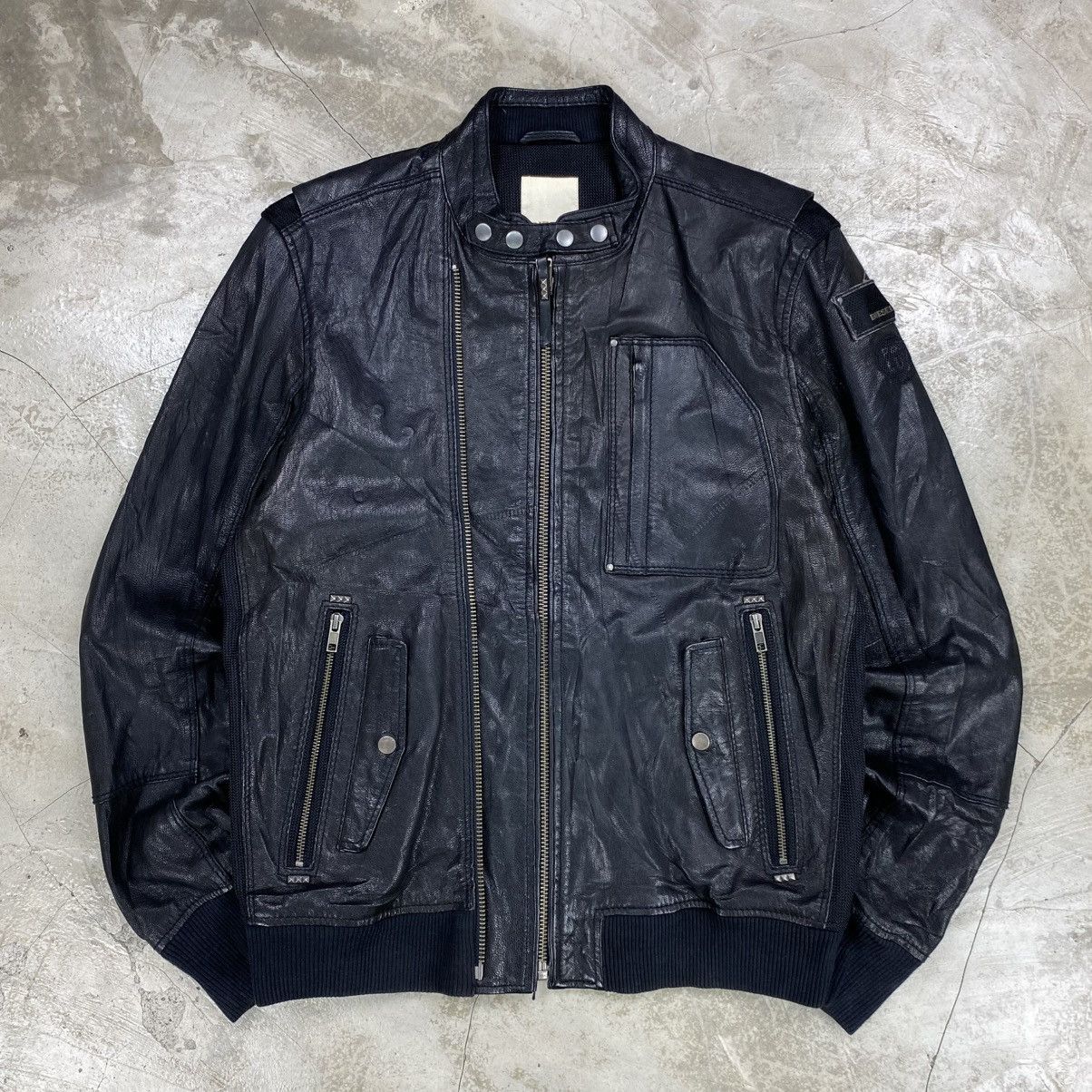 Goat Leather Biker Moto Jacket