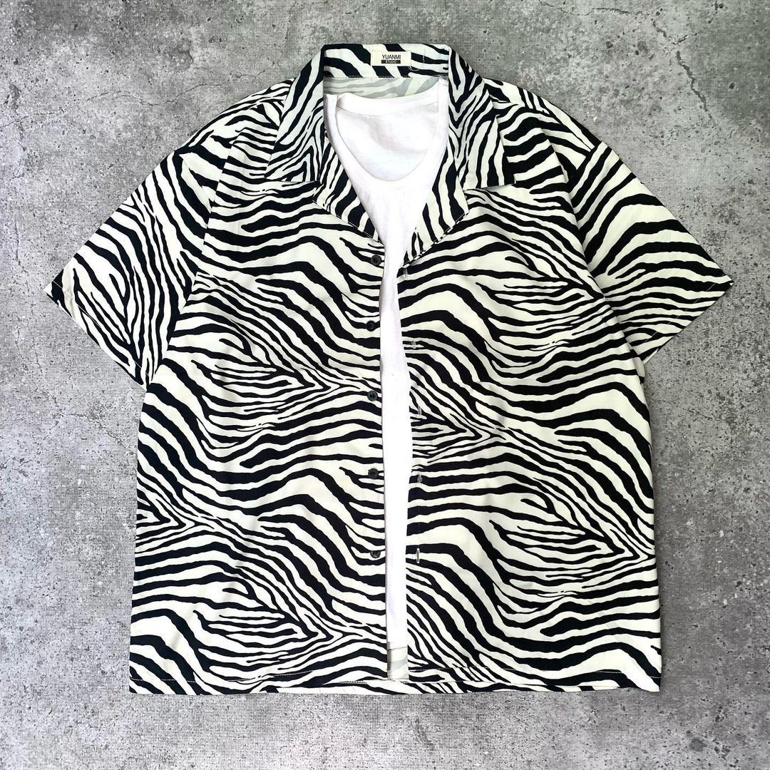 Designer Surf Aloha Shirt Zebra Size US XL / EU 56 / 4 - 1 Thumbnail