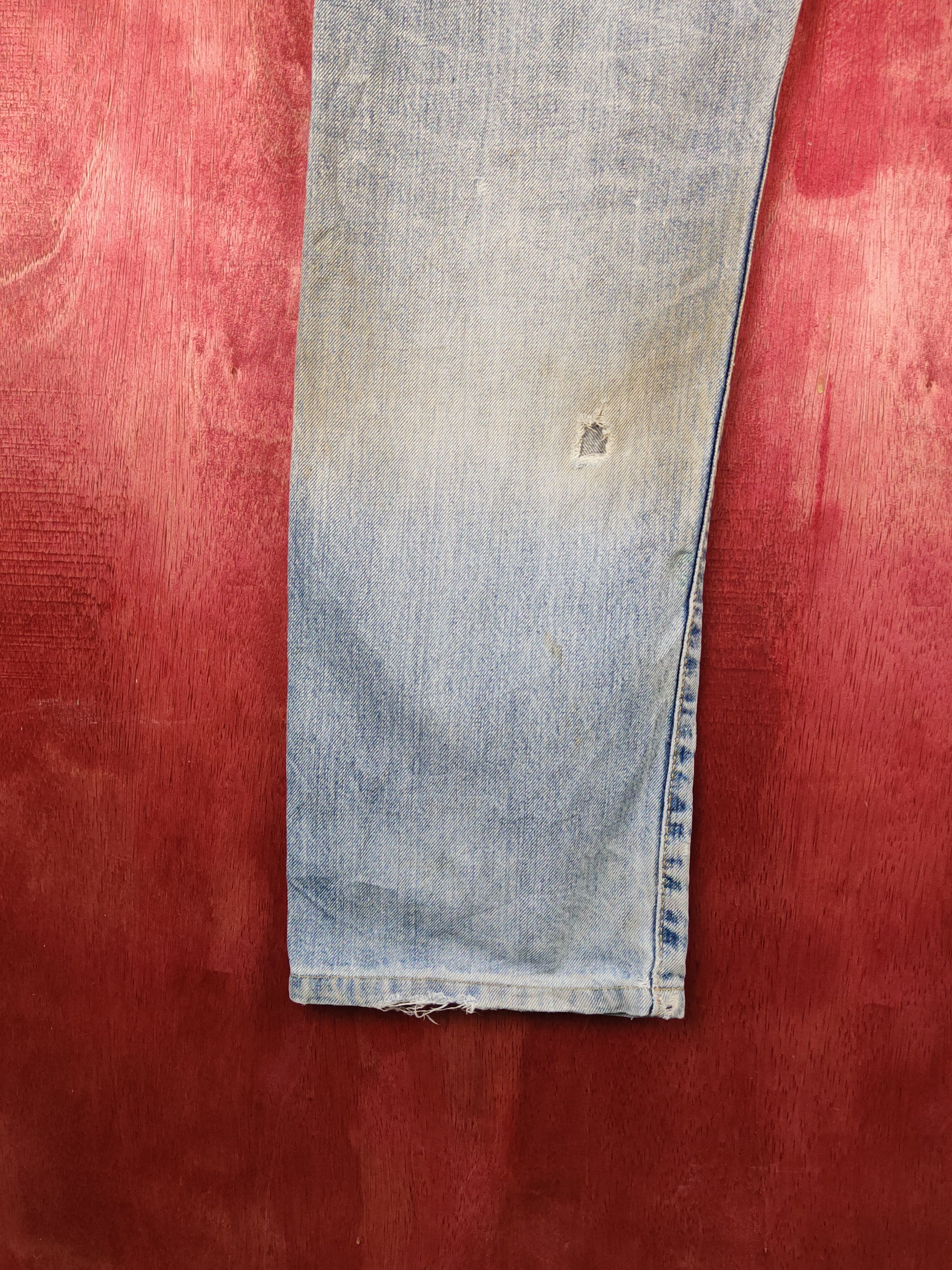 Edwin Edwin Blue Faded Distressed Ripped Jeans #S1636 Size US 31 - 12 Thumbnail
