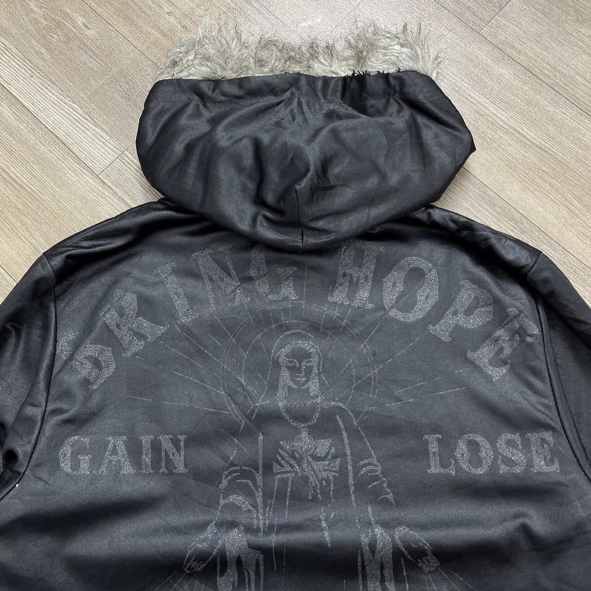 If Six Was Nine Y2K Clash Fur Cross Black on Black Skulls Goa Lgb Zip Hoodie Size US M / EU 48-50 / 2 - 15 Thumbnail