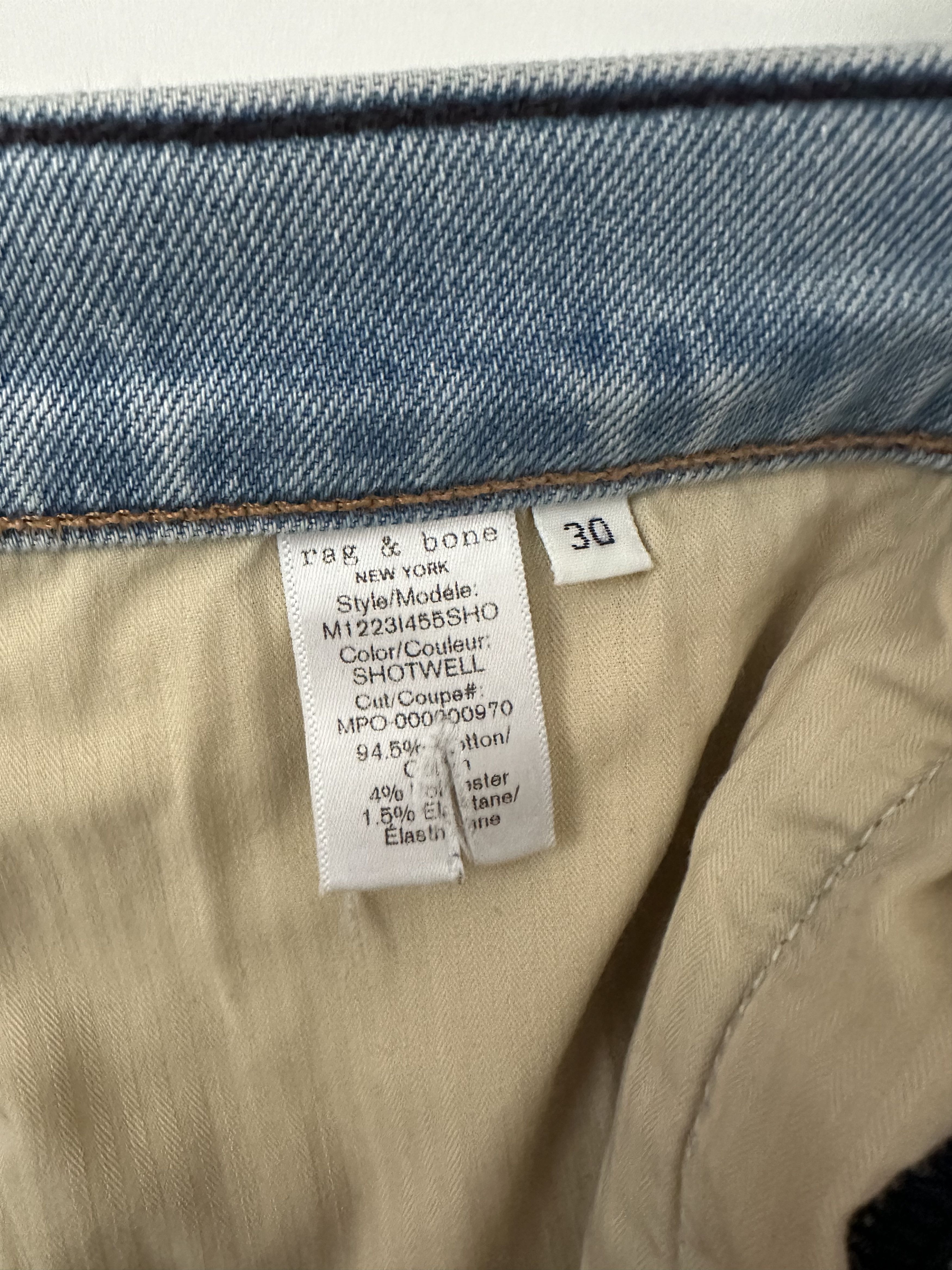 Rag & Bone Fit 2 - Shotwell Jean - Size 30 x 28 Size US 30 / EU 46 - 6 Thumbnail