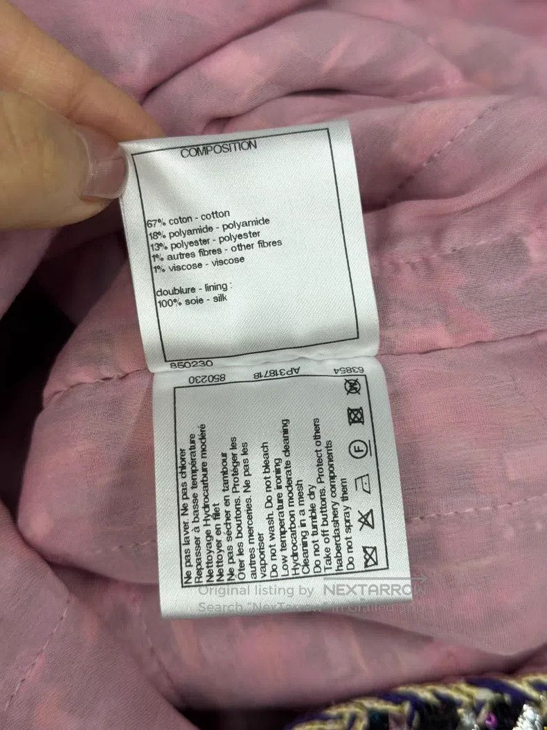 Chanel Chanel Pink-purple woven tweed coat Size XS / US 0-2 / IT 36-38 - 6 Thumbnail