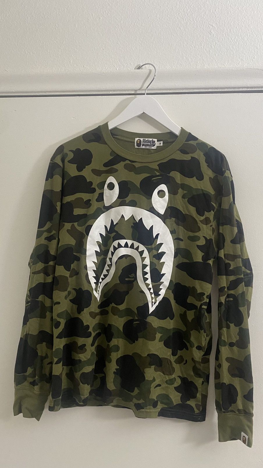 2017 Bathing Ape Camo Shark Long Sleeve