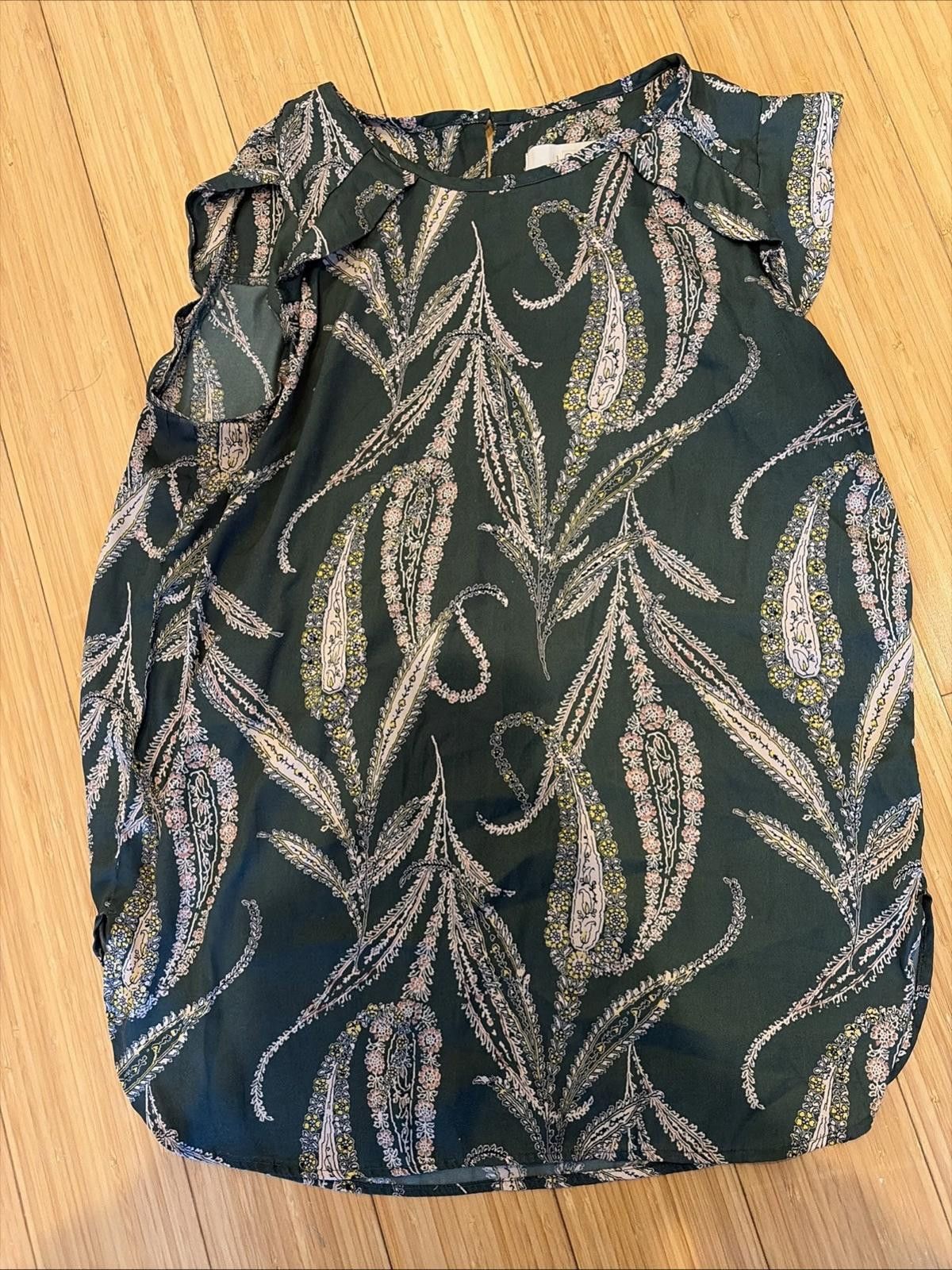 Other LOFT Blouse Women’s XS Green Sleeveless Size XS / US 0-2 / IT 36-38 - 1 Thumbnail