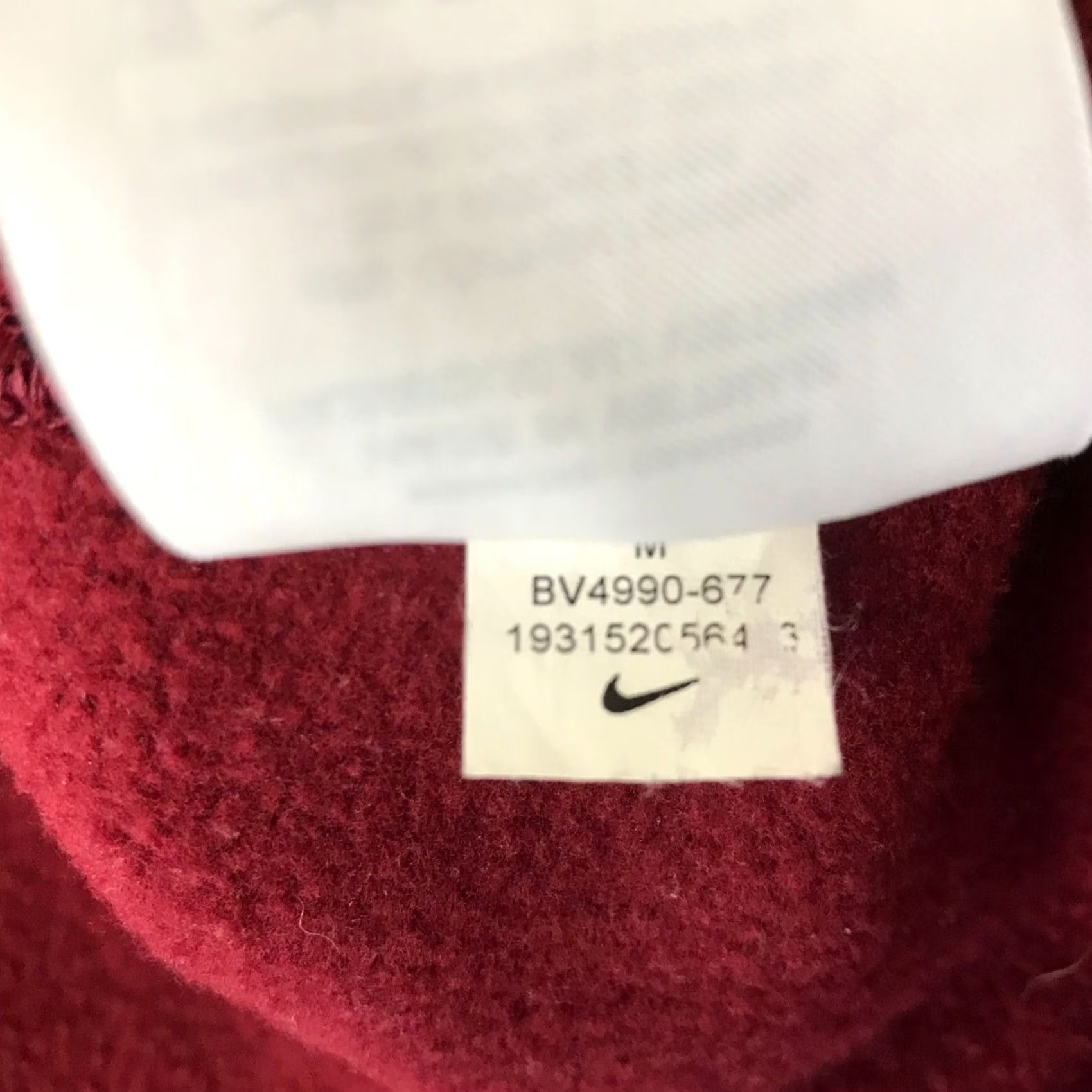 Nike NIKE Women's M BURGUNDY Just Do It 1/4 Zip Sweatshirt BV4990-677 Sweatshirt Women M Pullover Activewear Size M / US 6-8 / IT 42-44 - 6 Thumbnail
