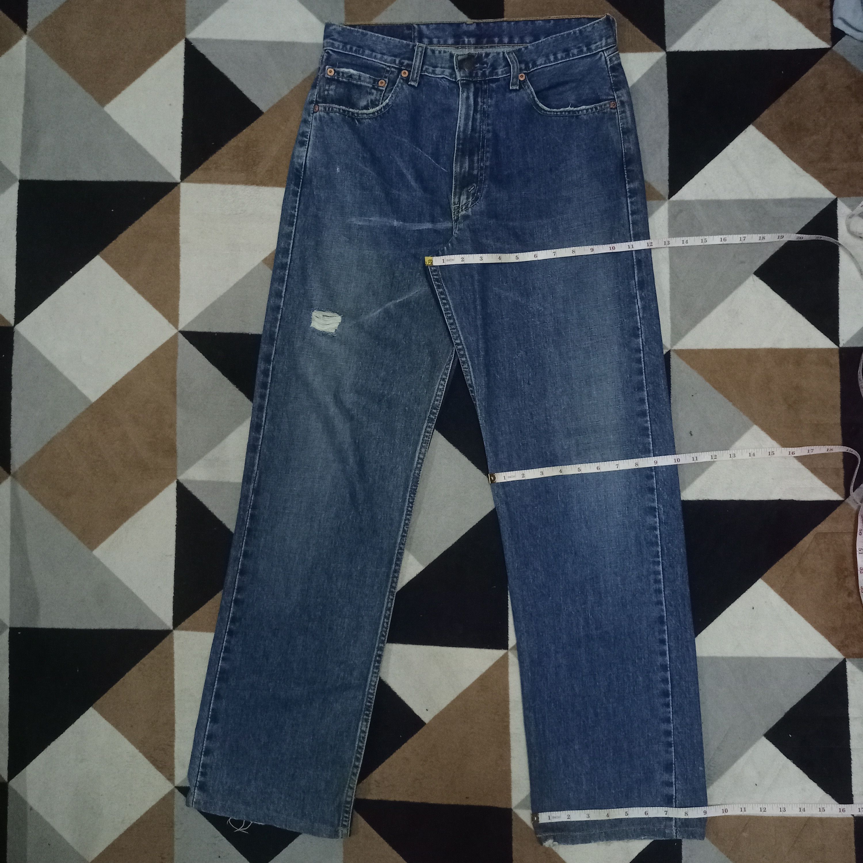 Levi's × Levi's Vintage Clothing Vintage 90s Levis 512 Blue Wash Distressed Baggy Jeans Size US 30 / EU 46 - 11 Thumbnail