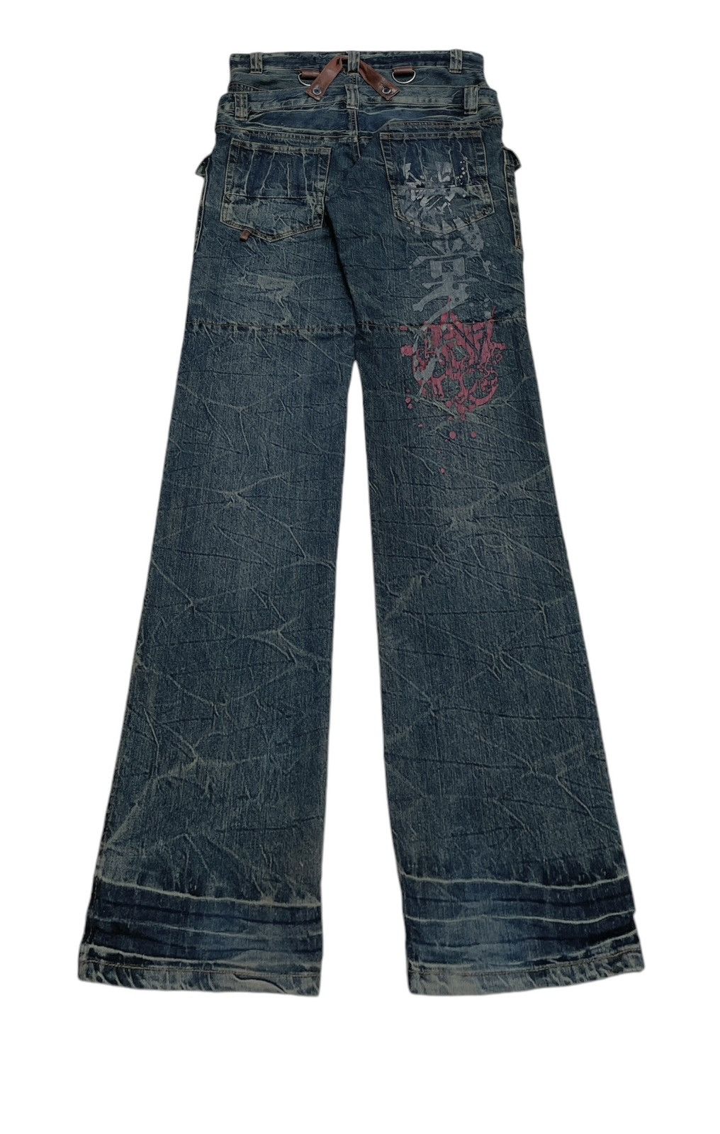 If Six Was Nine Very Rare Vintage Japanese Brand Rain Tactical Jeans 2000s Size US 31 - 2 Thumbnail