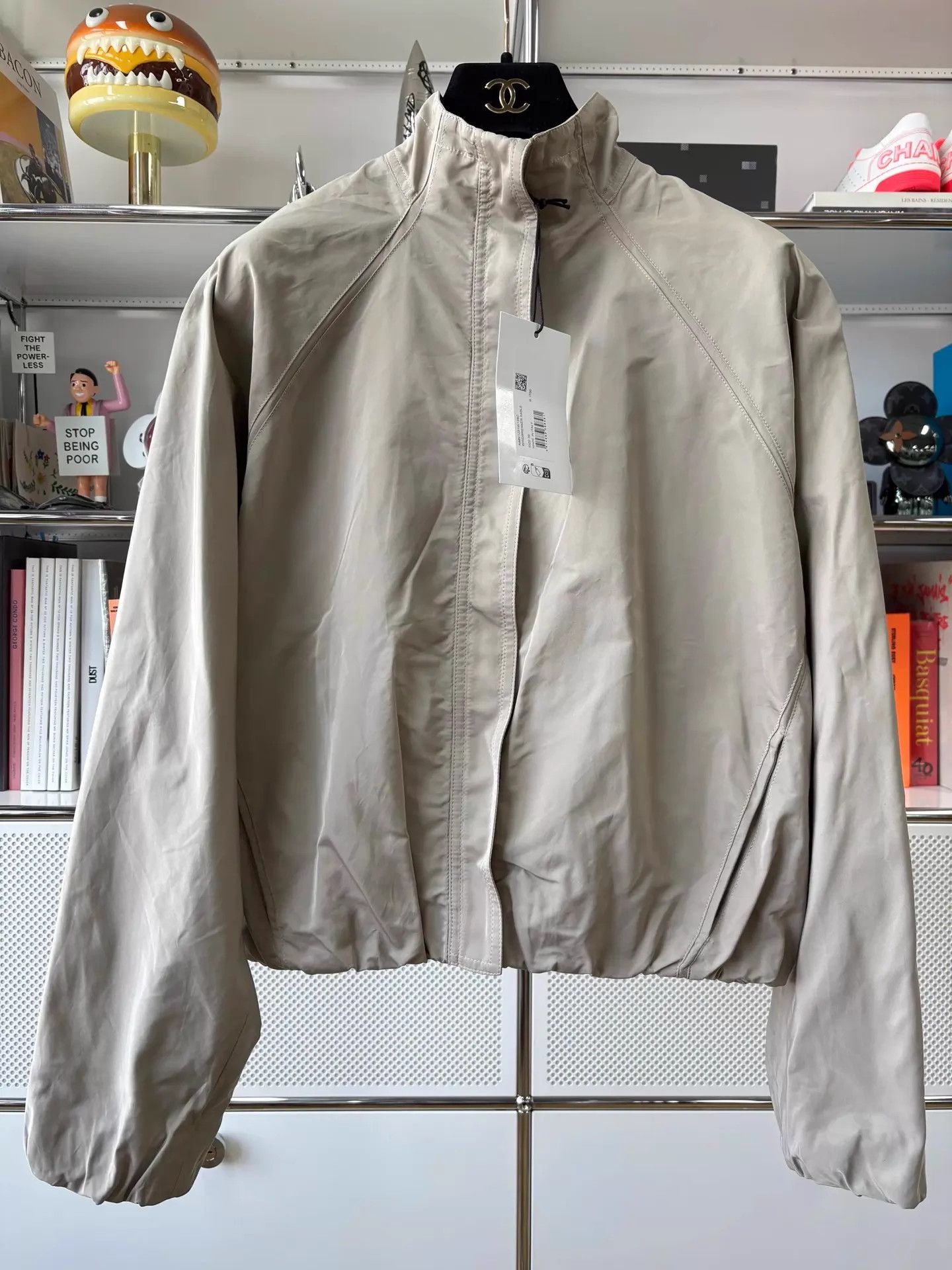Alaia Alaia Beige High Neck Oversized Zip-Up Women's 36 Jacket Size XS / US 0-2 / IT 36-38 - 1 Thumbnail