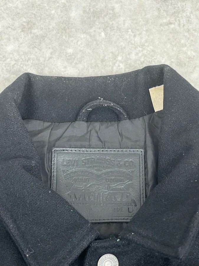 Levi's 2000s Levi’s Leather & Wool Teddy Black Bomber Jacket Size US M / EU 48-50 / 2 - 6 Thumbnail