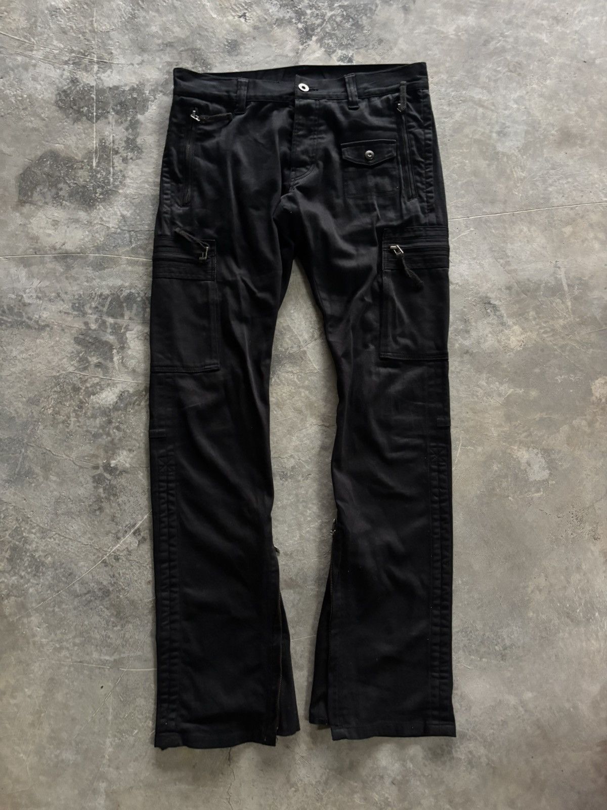 FLARE 5351 POUR LES HOMMES CARGO ZIPPER LEG RICK OWENS STYLE