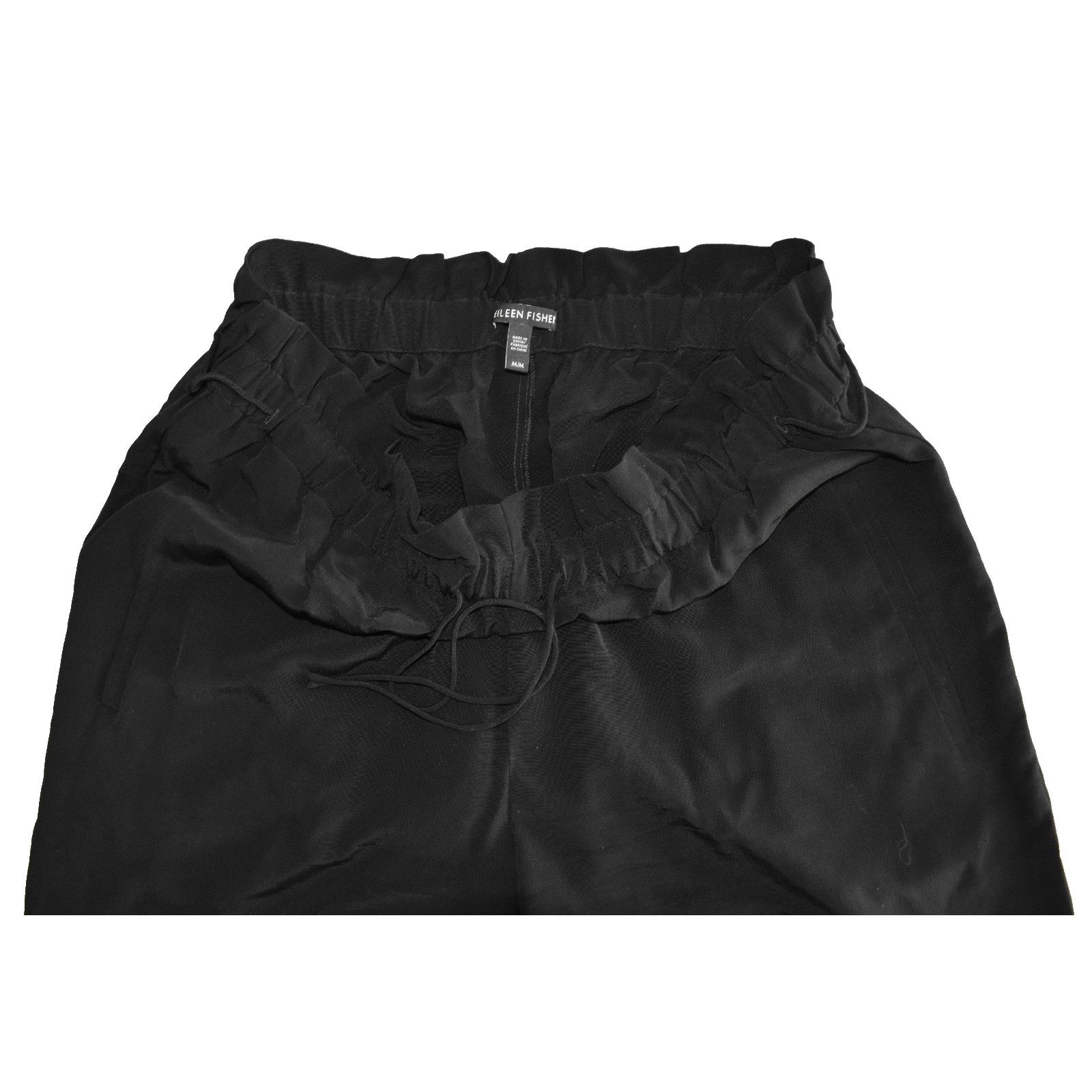 Eileen Fisher EILEEN FISHER Black Tencel Elasticized Waist Pants Size M Size 32" / US 10 / IT 46 - 3 Thumbnail