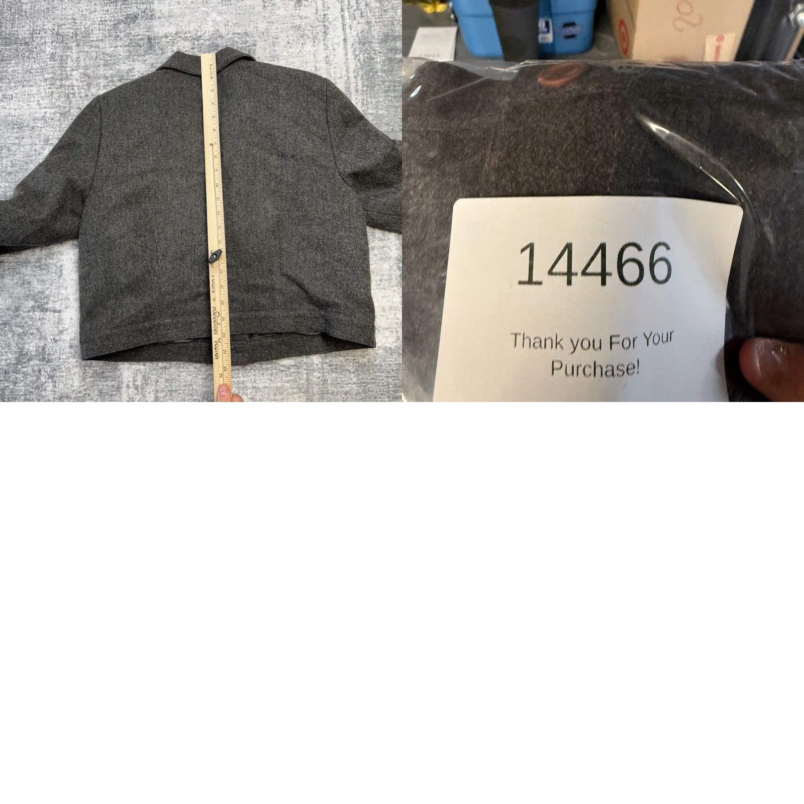 Vintage VINTAGE Bridgewater Classics Jacket Womens 12 Gray Wool Cropped Academia Heritage Bomber Jacket Size XL / US 12-14 / IT 48-50 - 8 Thumbnail