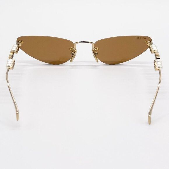Gucci NEW GUCCI GG1920S 003 SUNGLASSES GOLD WOMEN CAT EYE EYEWEAR Size ONE SIZE - 8 Thumbnail