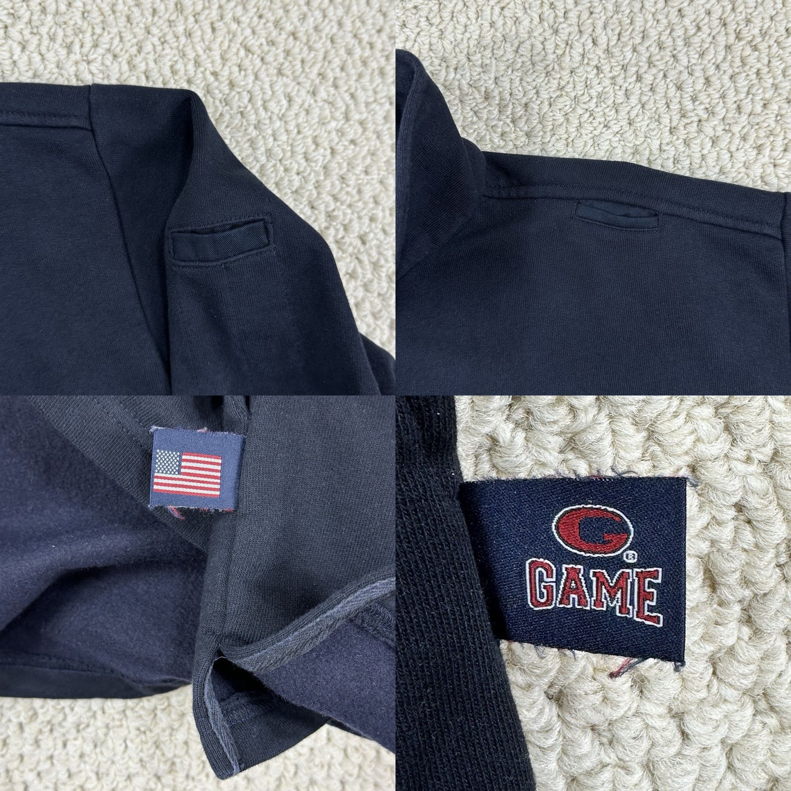Vintage VINTAGE GAME Sweatshirt Mens 2XL Black 1/4 Zip Mock Hunt With Henry USA Made Size US XXL / EU 58 / 5 - 8 Thumbnail