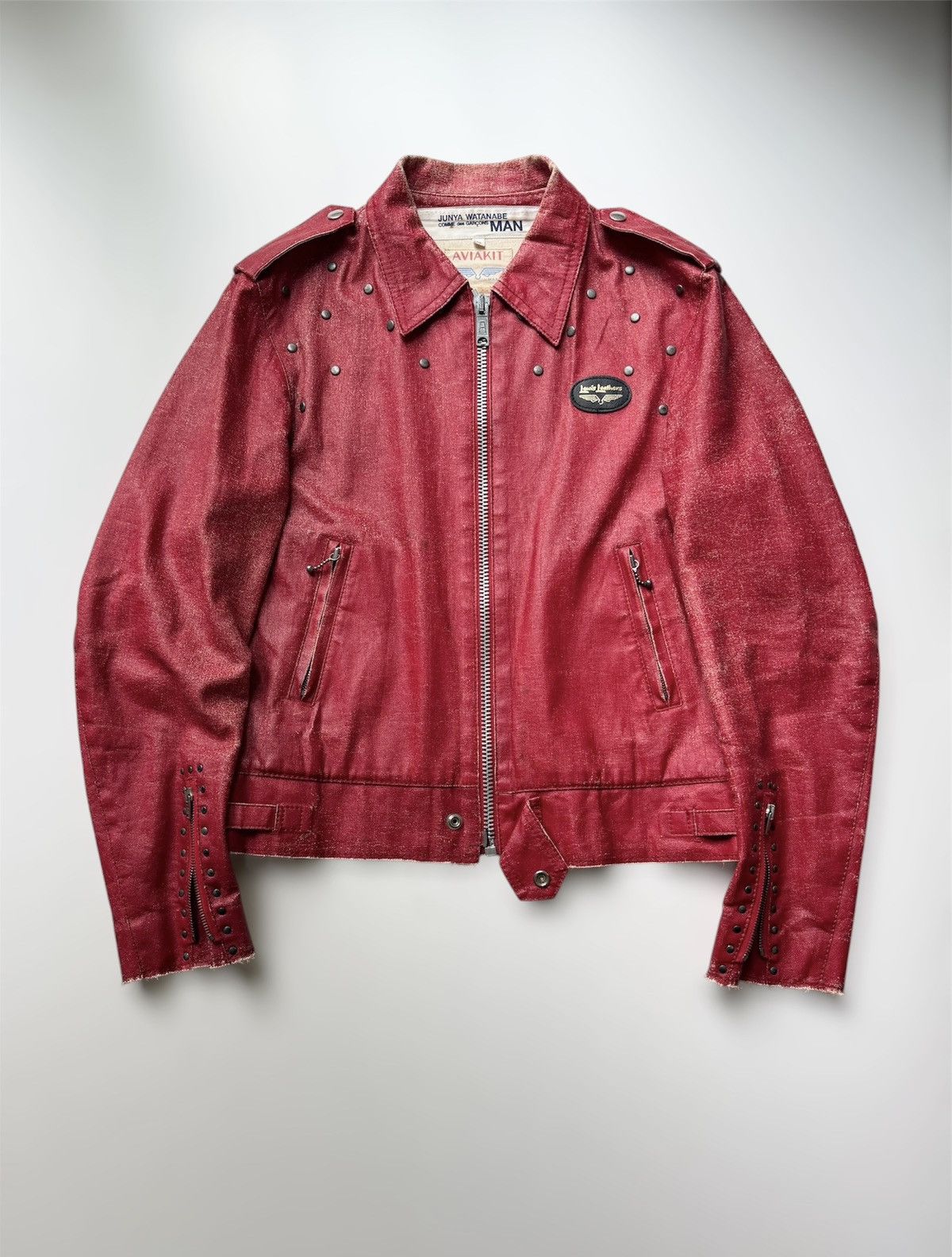 Junya Watanabe Junya Watanabe aw02’ red aviakit studded jacket Size US M / EU 48-50 / 2 - 1 Thumbnail