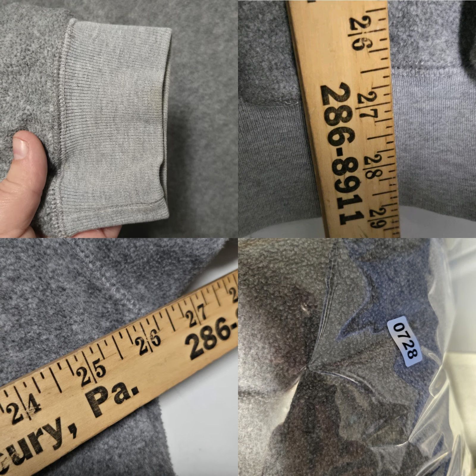Tommy Hilfiger VTG Tommy Hilfiger Mens 1/4 Zip Fleece Pullover XL Hilfiger Lettering On Back Sweatshirt Gray Cotton Blend Zip Embroidered Logo Size US XL / EU 56 / 4 - 8 Thumbnail