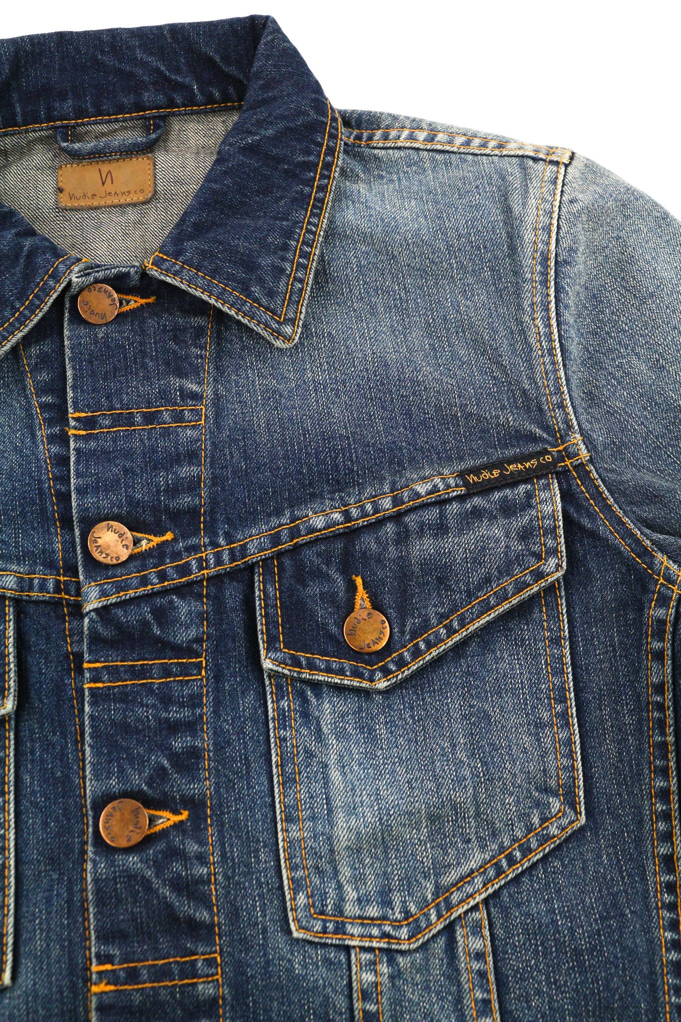 Nudie Jeans BILLY XS Blue Friend Organic Polo Washed Jacket 81941 Size US XS / EU 42 / 0 - 6 Thumbnail