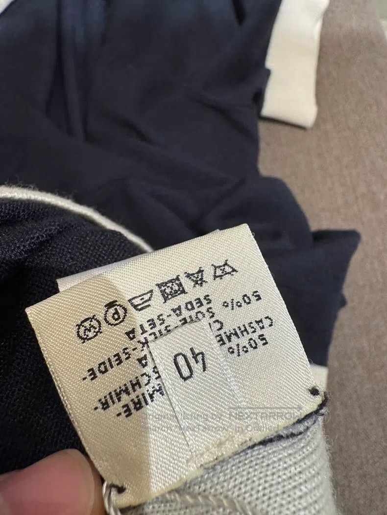 Hermes Hermes Black and White Color-blocked Knitted Short Sleeve Size XS / US 0-2 / IT 36-38 - 6 Thumbnail