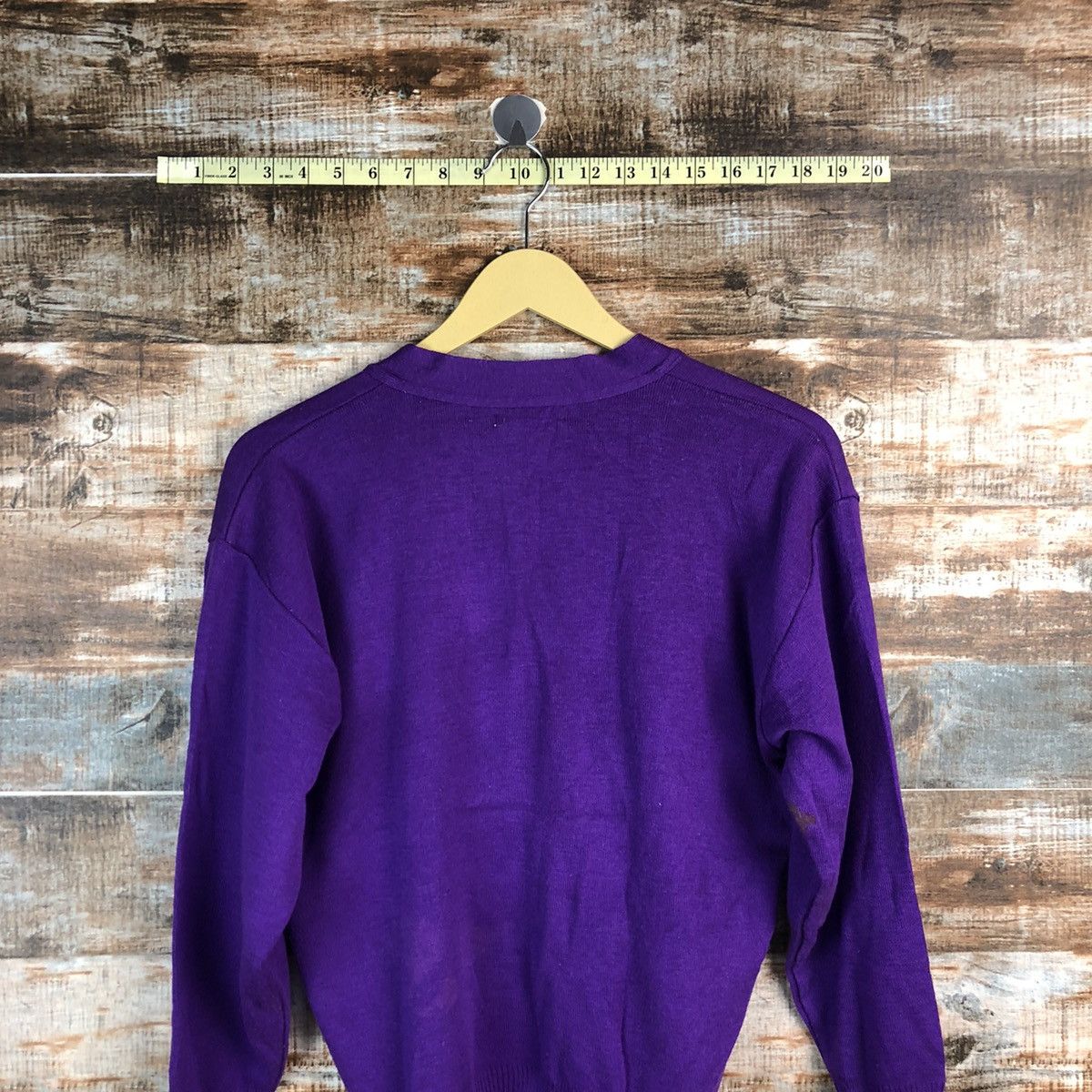 Vintage Verona vintage Japan Purple Cardigan Knitwear #A2336 Size M / US 6-8 / IT 42-44 - 14 Thumbnail