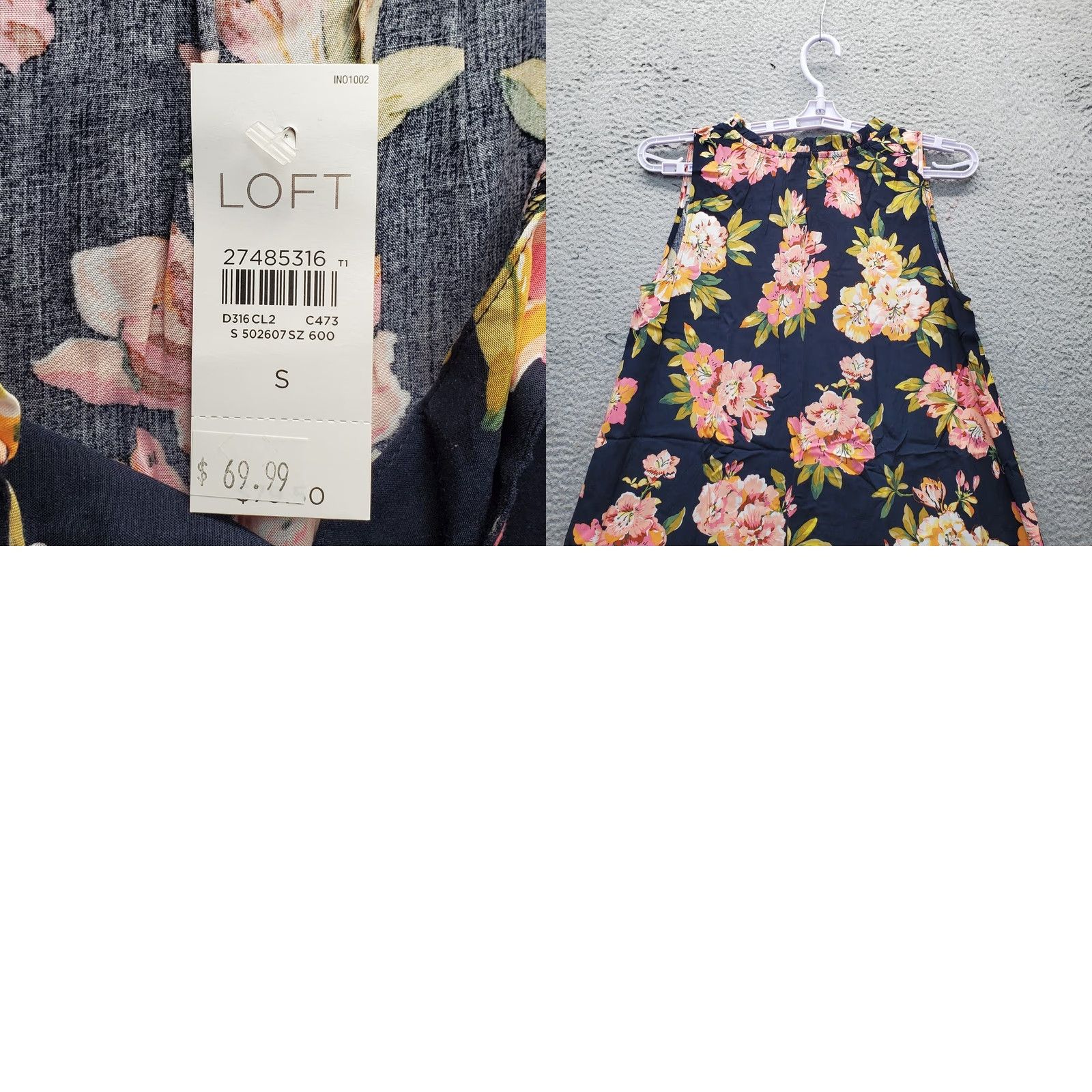 Loft LOFT Womens Size S Multicolor Floral A-Line Dress Sleeveless Ruffle Tie Front Crew Neck Summer Dept: Women Size S / US 4 / IT 40 - 8 Thumbnail