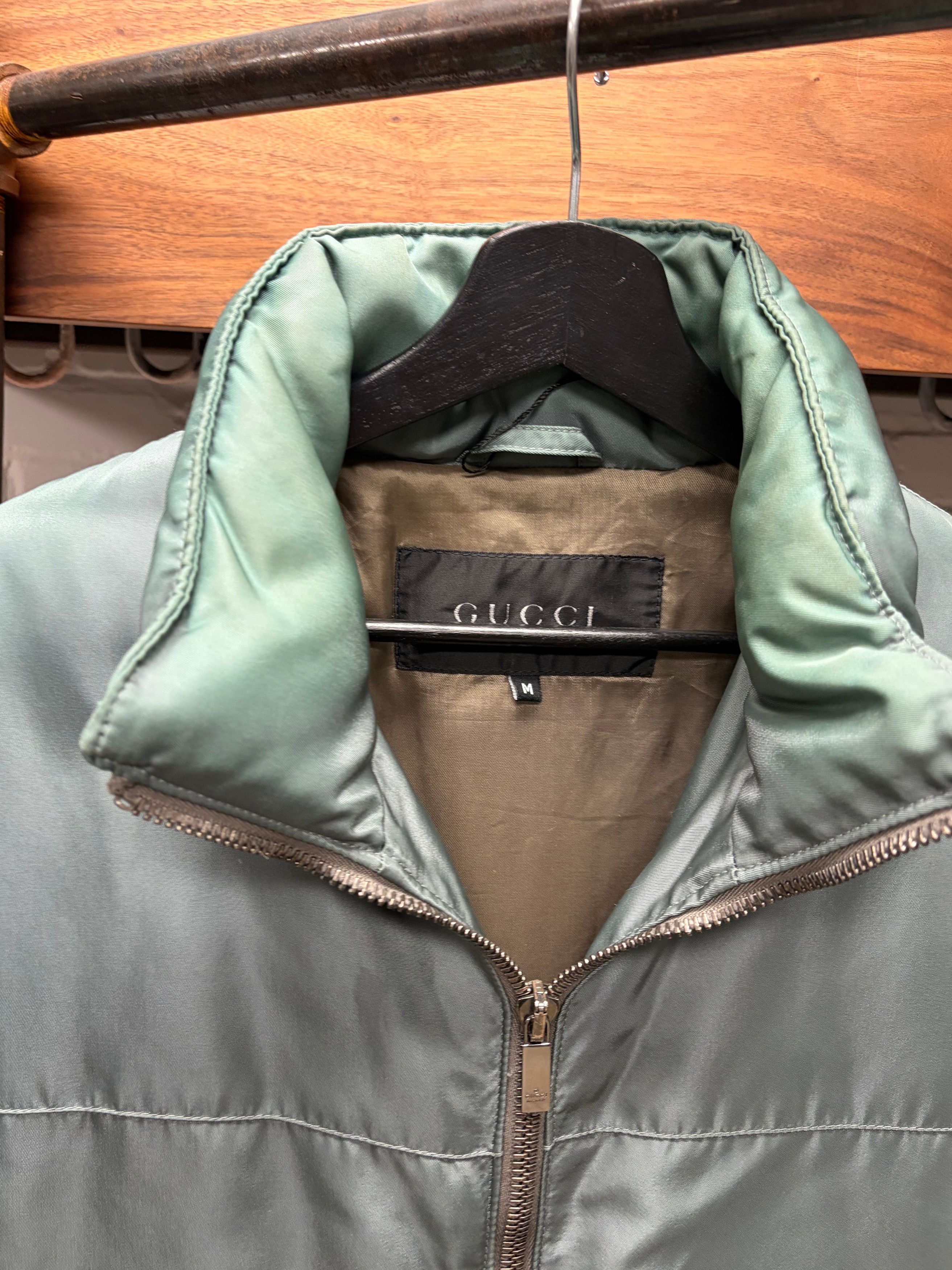 Gucci AW1997 Gucci by Tom Ford ‘Flat Padded’ Teal Blue Puffer Jacket Size US M / EU 48-50 / 2 - 3 Thumbnail