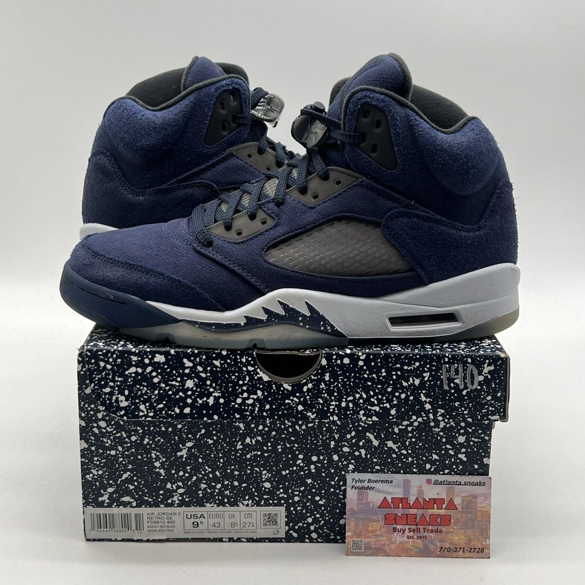 Jordan Brand Air Jordan 5 midnight navy Size US 9.5 / EU 42-43 - 1 Thumbnail