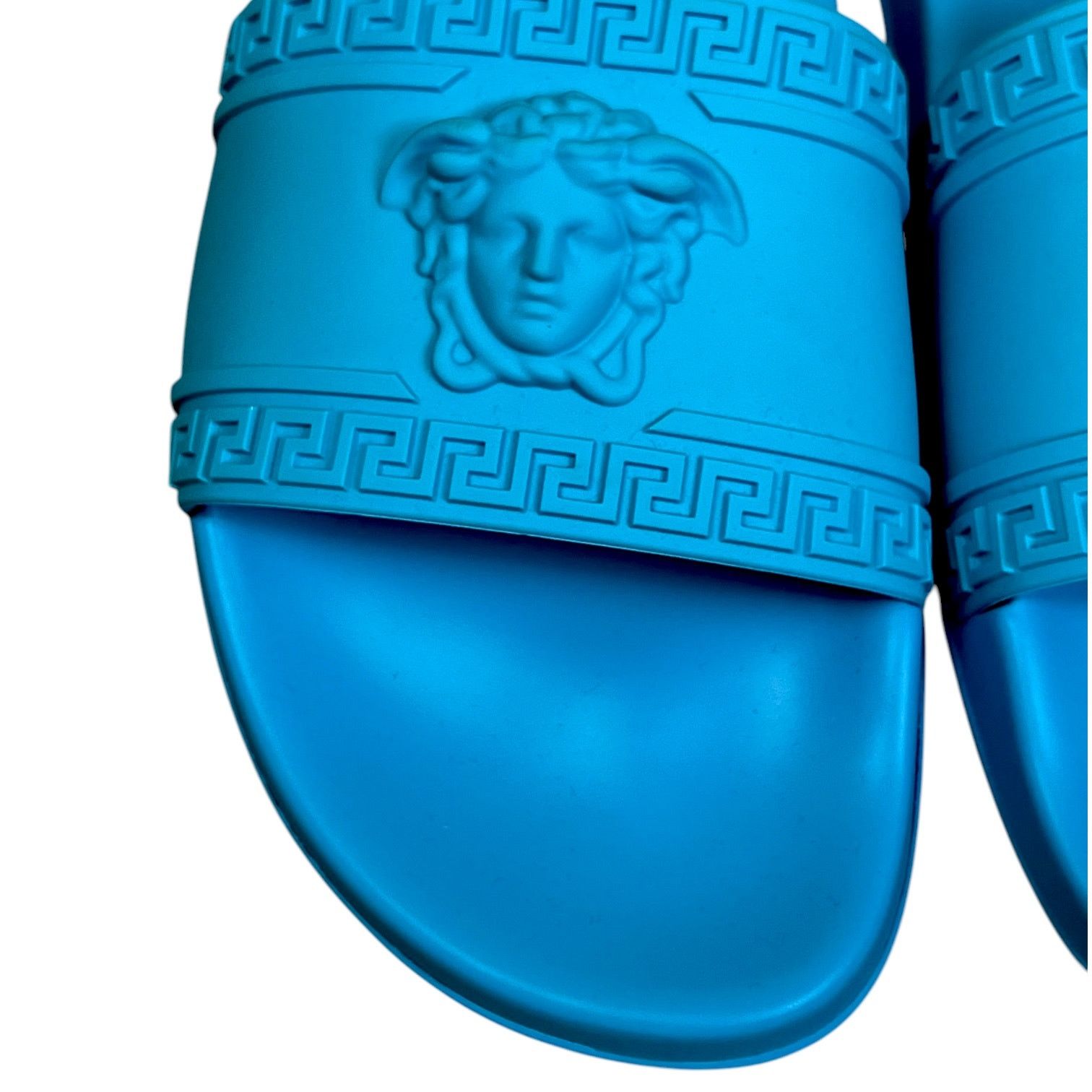 Versace Versace Palazzo Mens EU 45 US 12 Sky Medusa Blue Pool Slides Size US 12 / EU 45 - 2 Thumbnail
