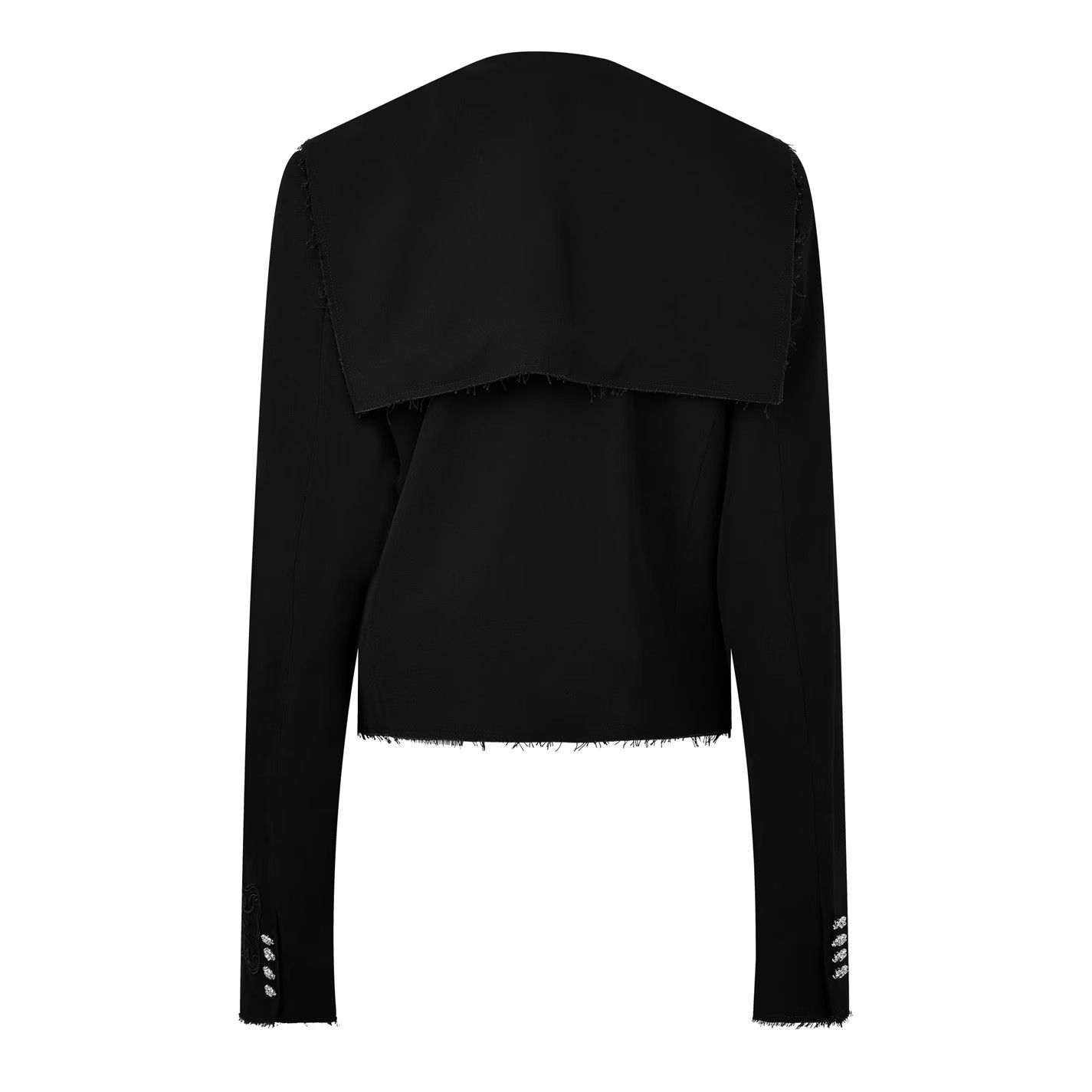 Off-White o1g2r1mq0125 Cropped Jacket in Black Size M / US 6-8 / IT 42-44 - 2 Thumbnail