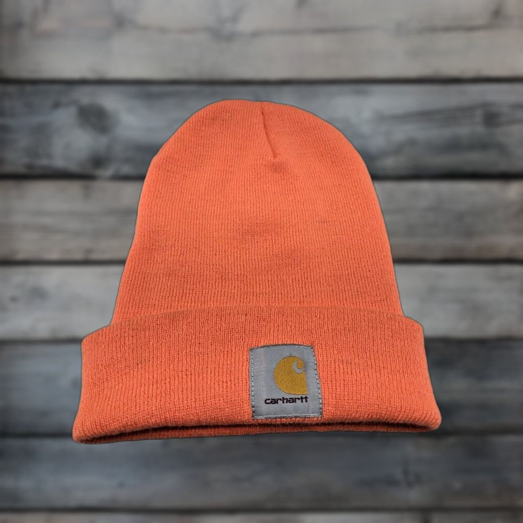Carhartt Carhartt Beanie Unisex Adults One Size Corral Knit A18 Q48 Pale Orange Cuffed USA - 195836295383 Size ONE SIZE - 1 Thumbnail