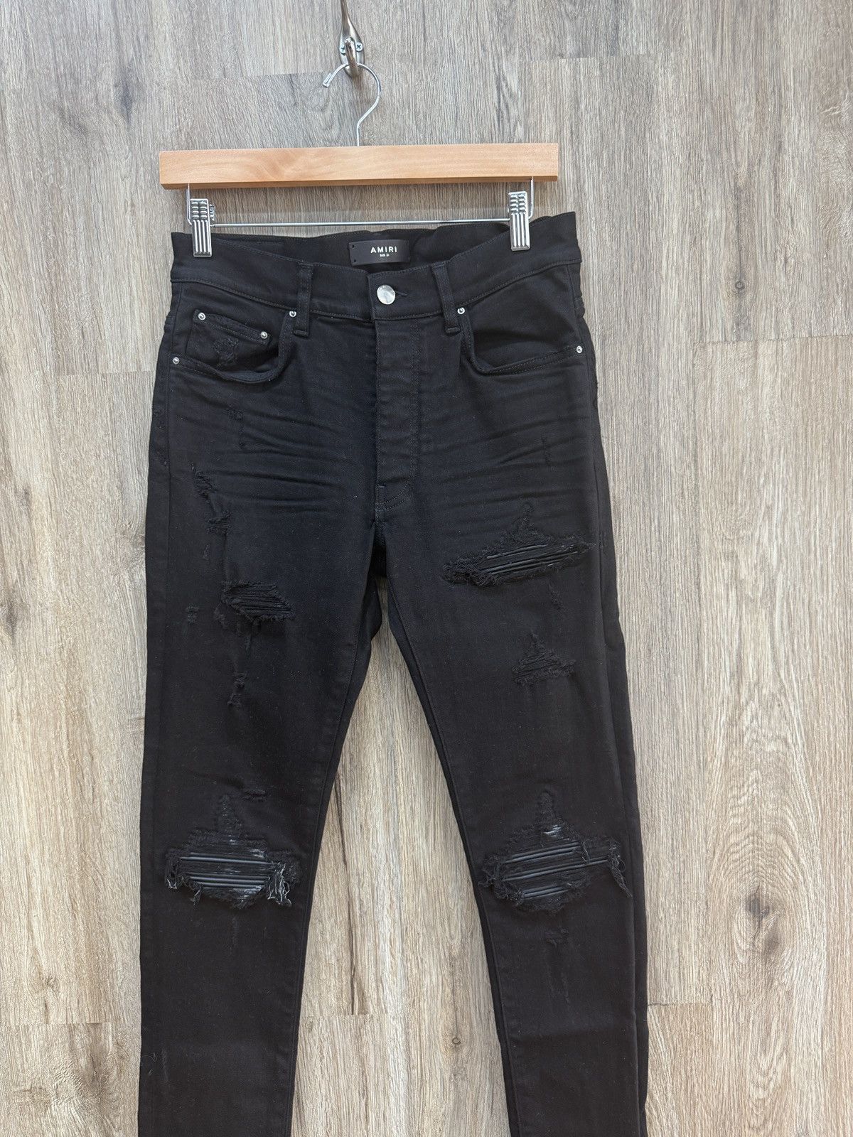 Amiri Amiri Black MX1 Leather Patch Size US 29 - 2 Thumbnail