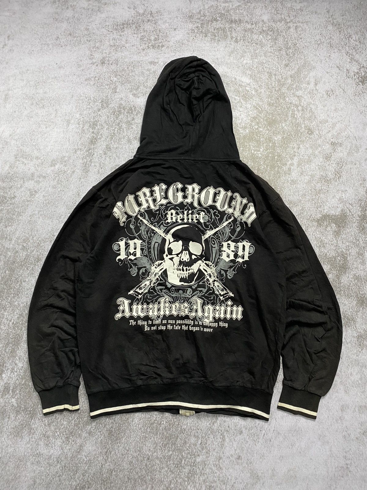 If Six Was Nine × Japanese Brand × Le Grande Bleu (L.G.B.) 2000s japanese skull poem kmrii style Size US M / EU 48-50 / 2 - 1 Thumbnail