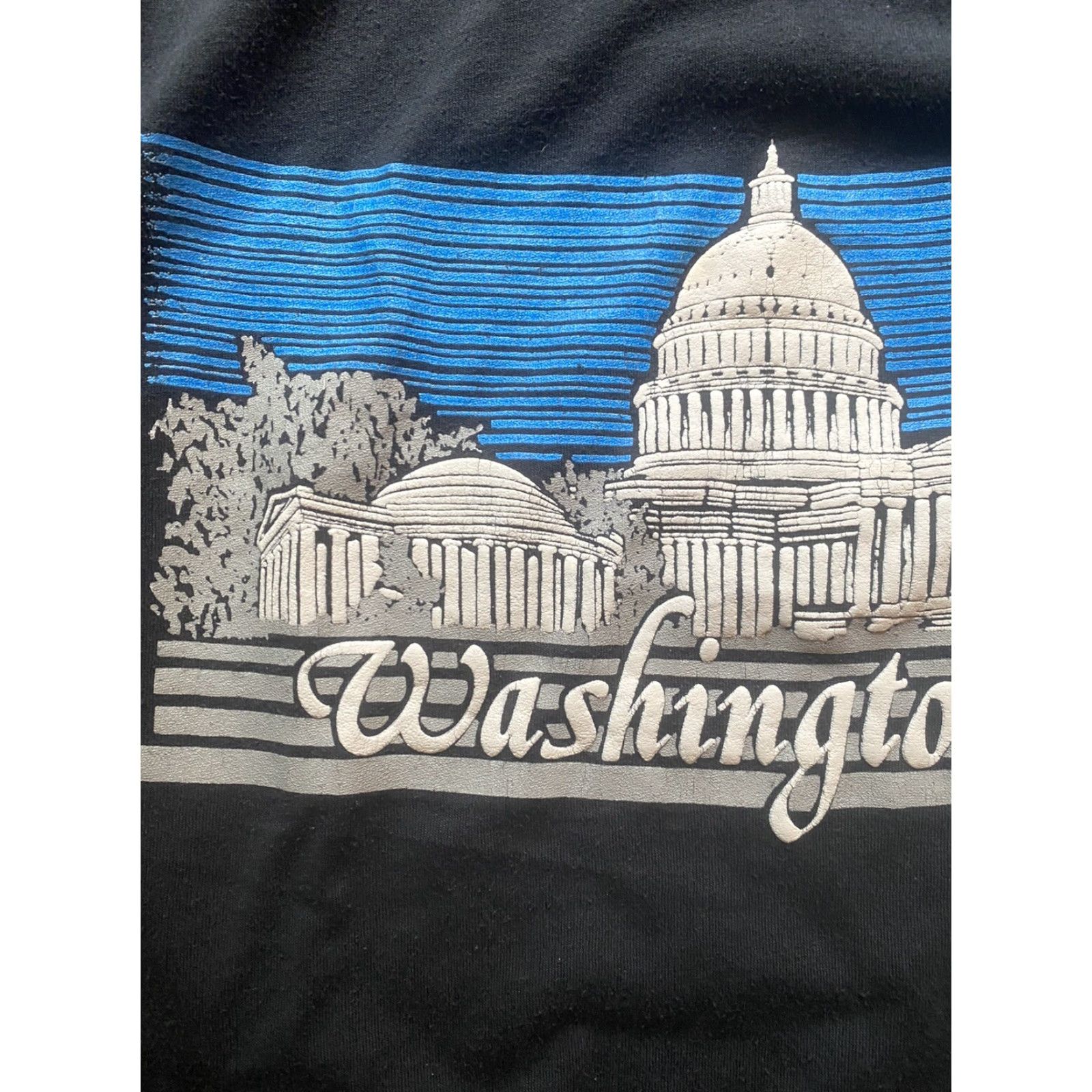 Vintage VINTAGE Screen Stars Shirt Large Men Washington D.C. Capitol Red 1980s Puff 50/50 Short Sleeve Boys? Size US L / EU 52-54 / 3 - 3 Thumbnail