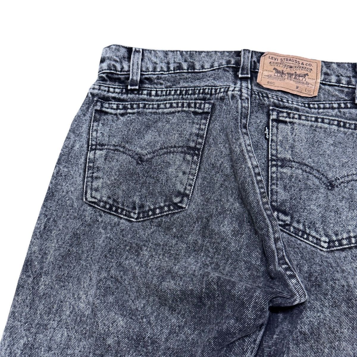 Levi's Vintage 90s Levis 505 Black Acid Wash Jeans Size US 30 / EU 46 - 10 Thumbnail