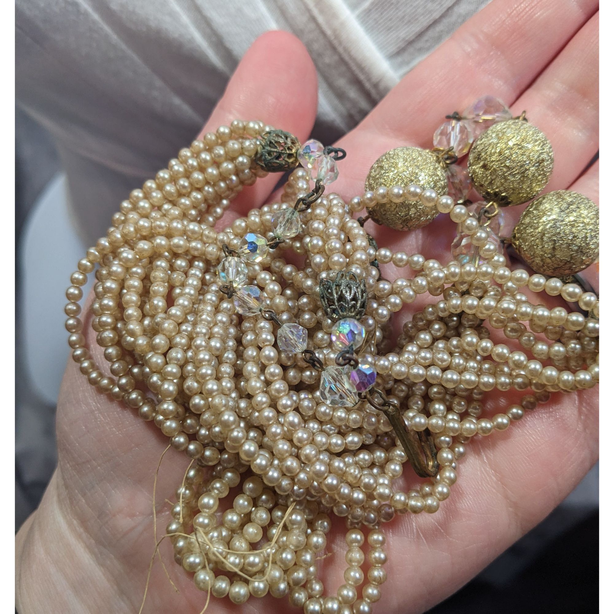 Other Vintage Gold Tone Faux Pearl Beaded Y Necklace Size ONE SIZE - 10 Thumbnail