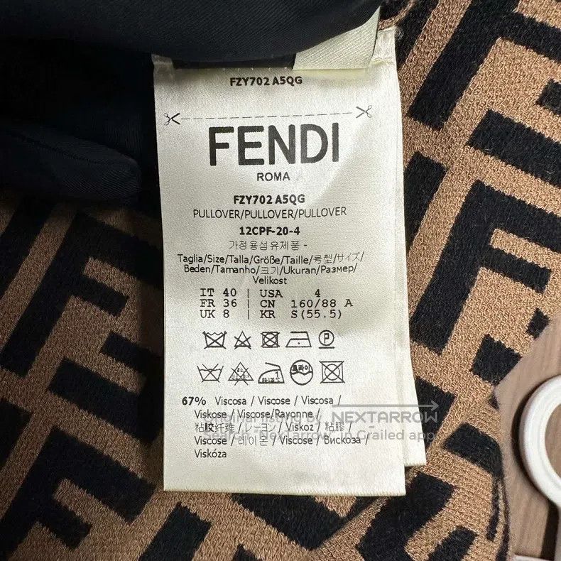 Fendi Fendi All-over printed knit short-sleeve Size XS / US 0-2 / IT 36-38 - 5 Thumbnail