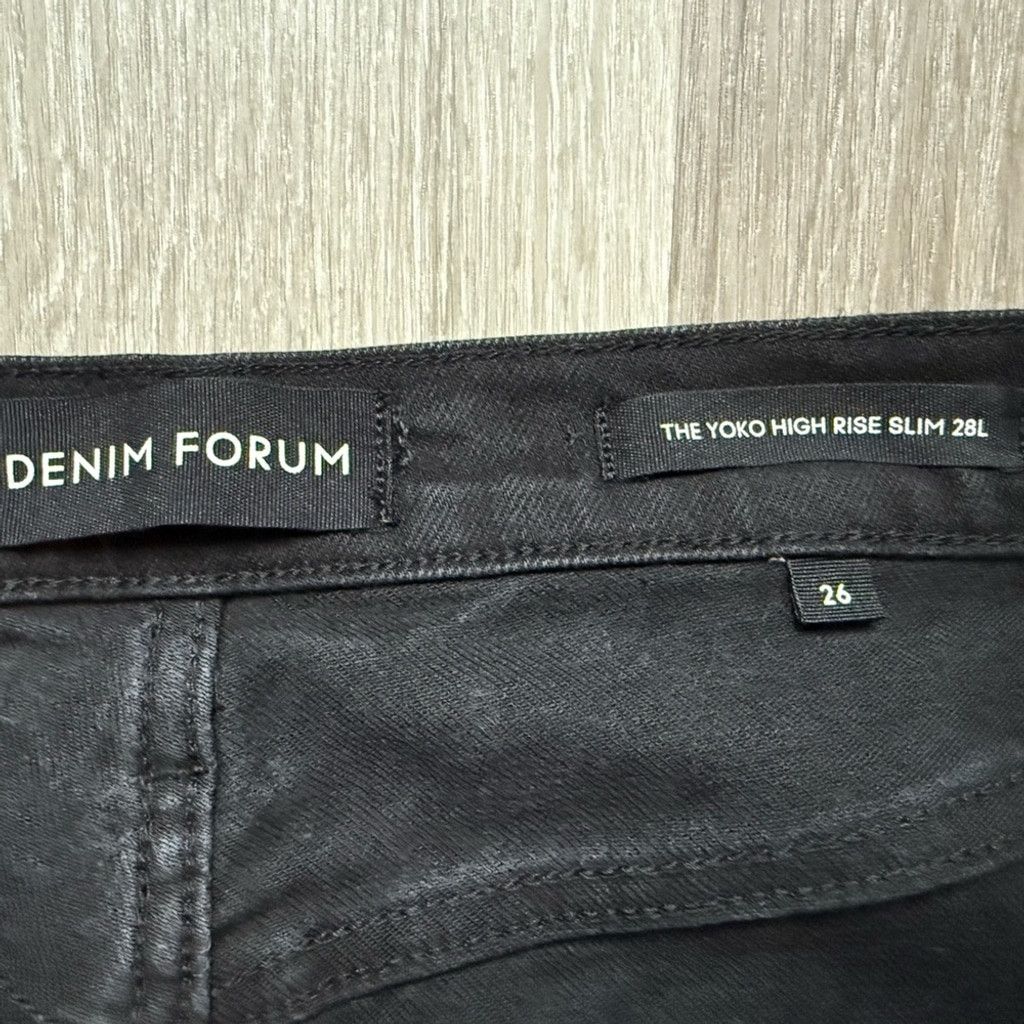 Aritzia Denim Forum Yoko High Rise Slim Women's Skinny Black Jeans Size 26" / US 2 / IT 38 - 3 Thumbnail