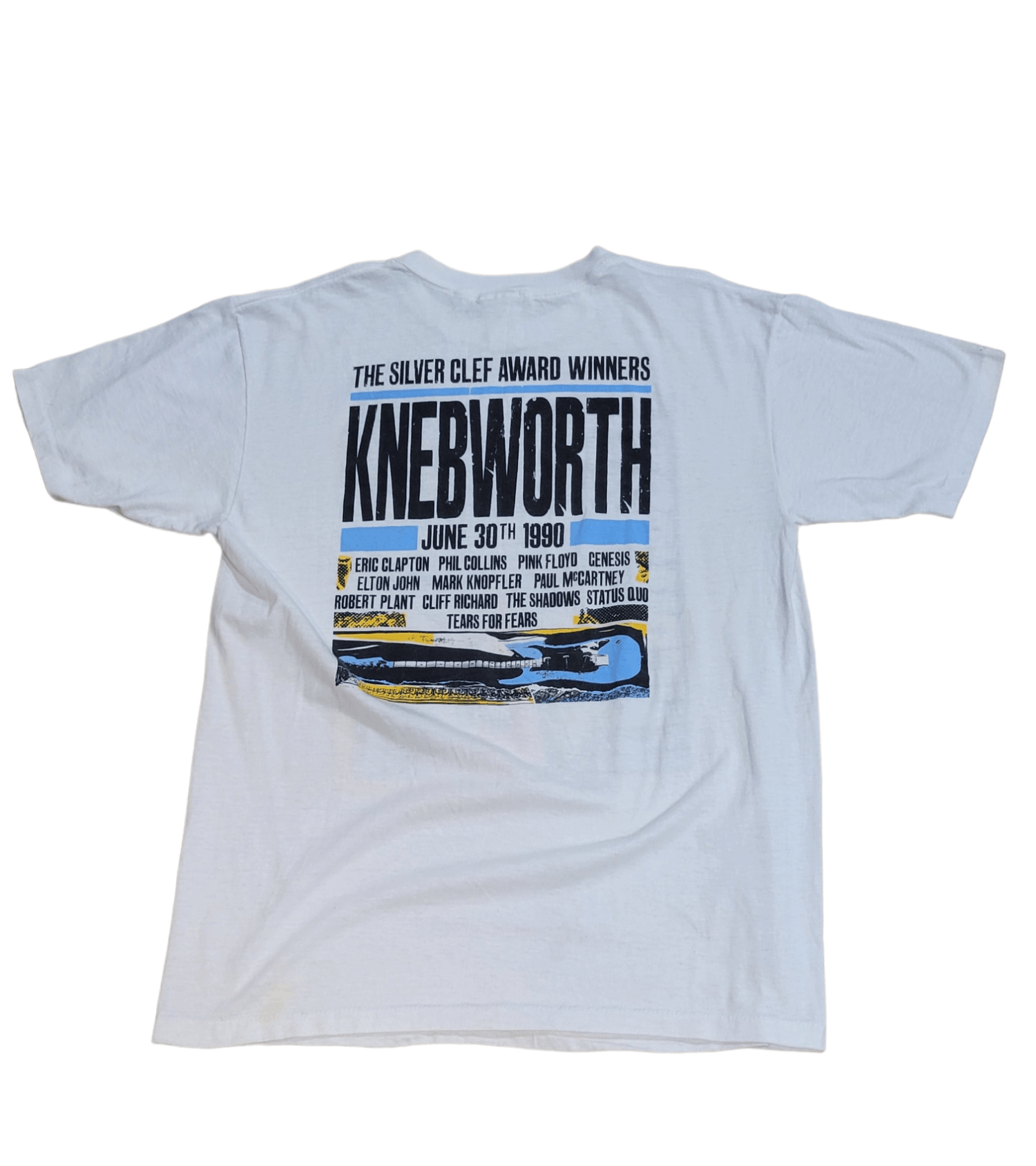 Band Tees 1990 Vtg Knebworth Concert T-Shirt White XL Size US XL / EU 56 / 4 - 4 Thumbnail
