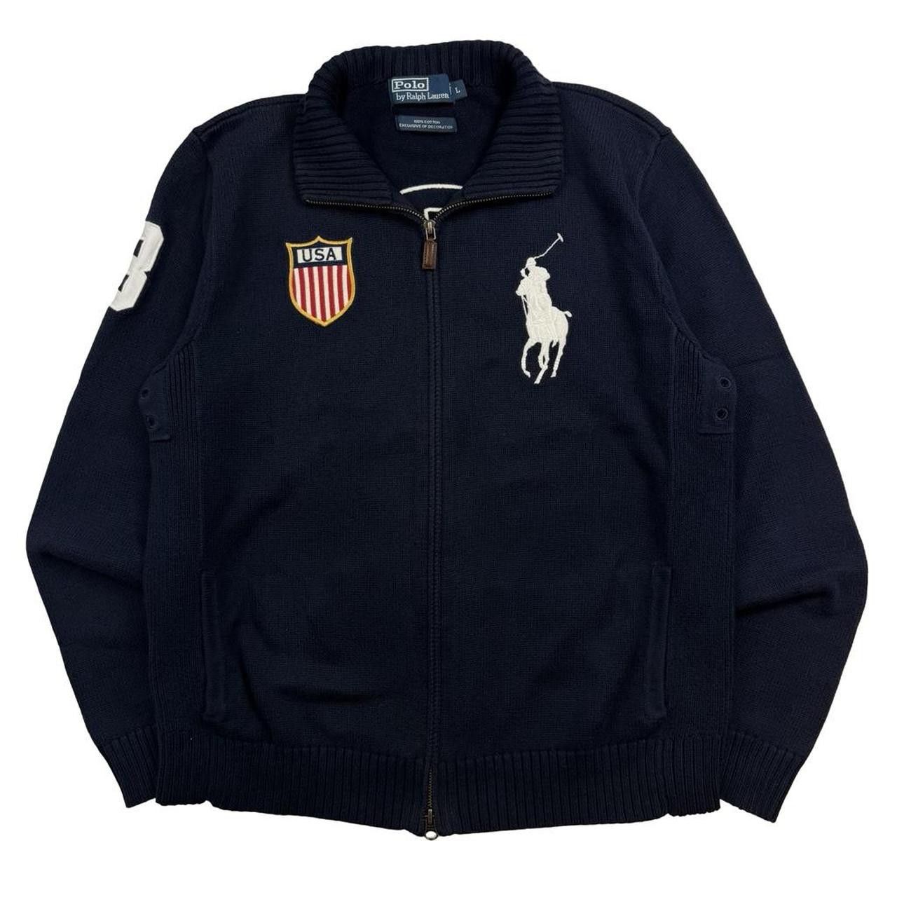 Polo Ralph Lauren Polo By Ralph Lauren USA Knit Zip Up Track Jacket - Large Size US L / EU 52-54 / 3 - 1 Thumbnail
