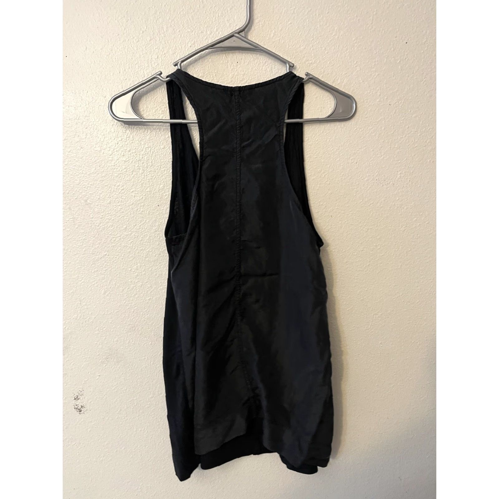 Banana Republic Banana Republic Tank Womens Medium Black Solid Cotton Blend Shirt/Top Size M / US 6-8 / IT 42-44 - 3 Thumbnail