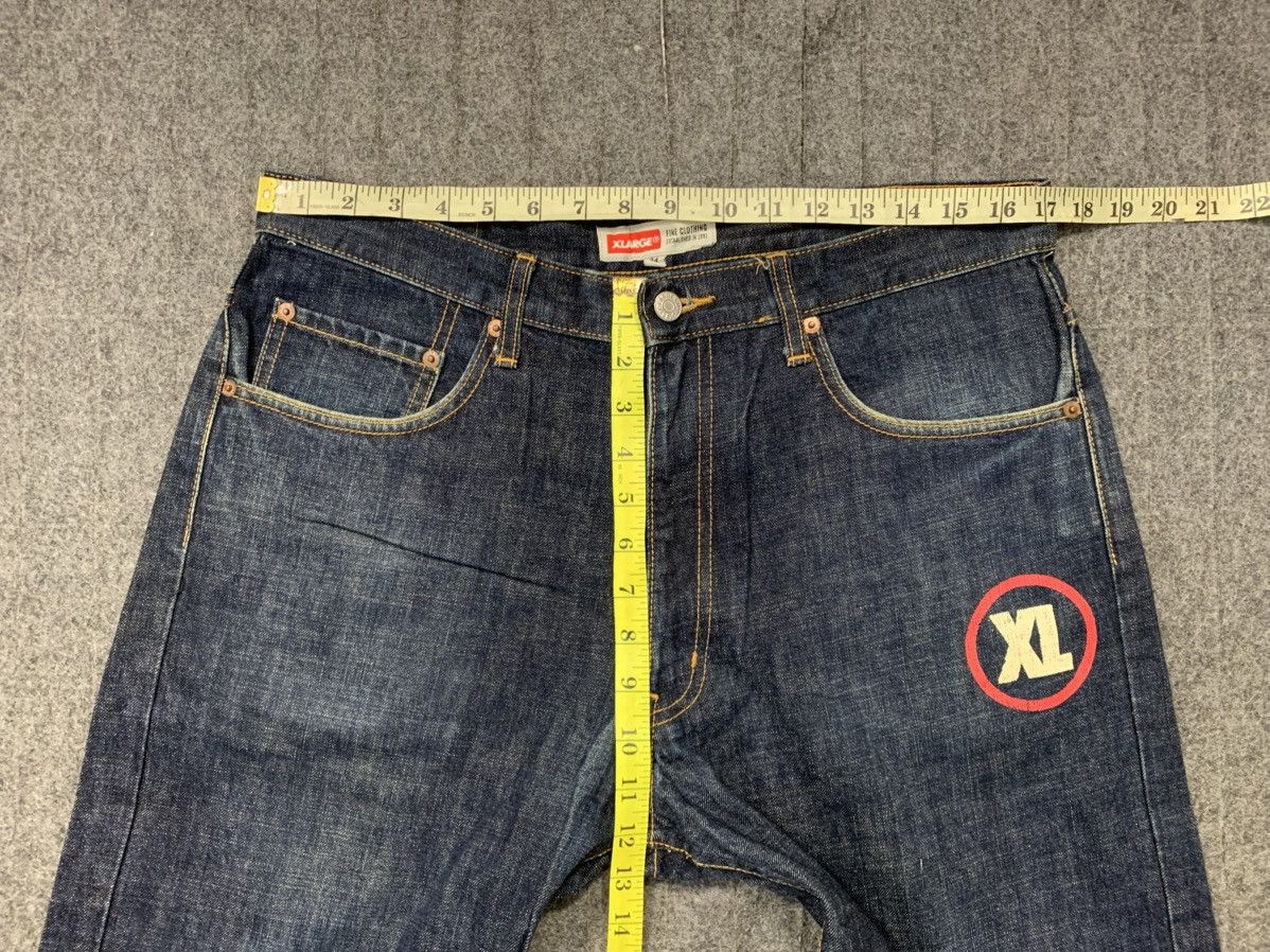X-LARGE X Large XL Indigo Denim Straight Cut Check Monogram Printed Size US 34 / EU 50 - 11 Thumbnail