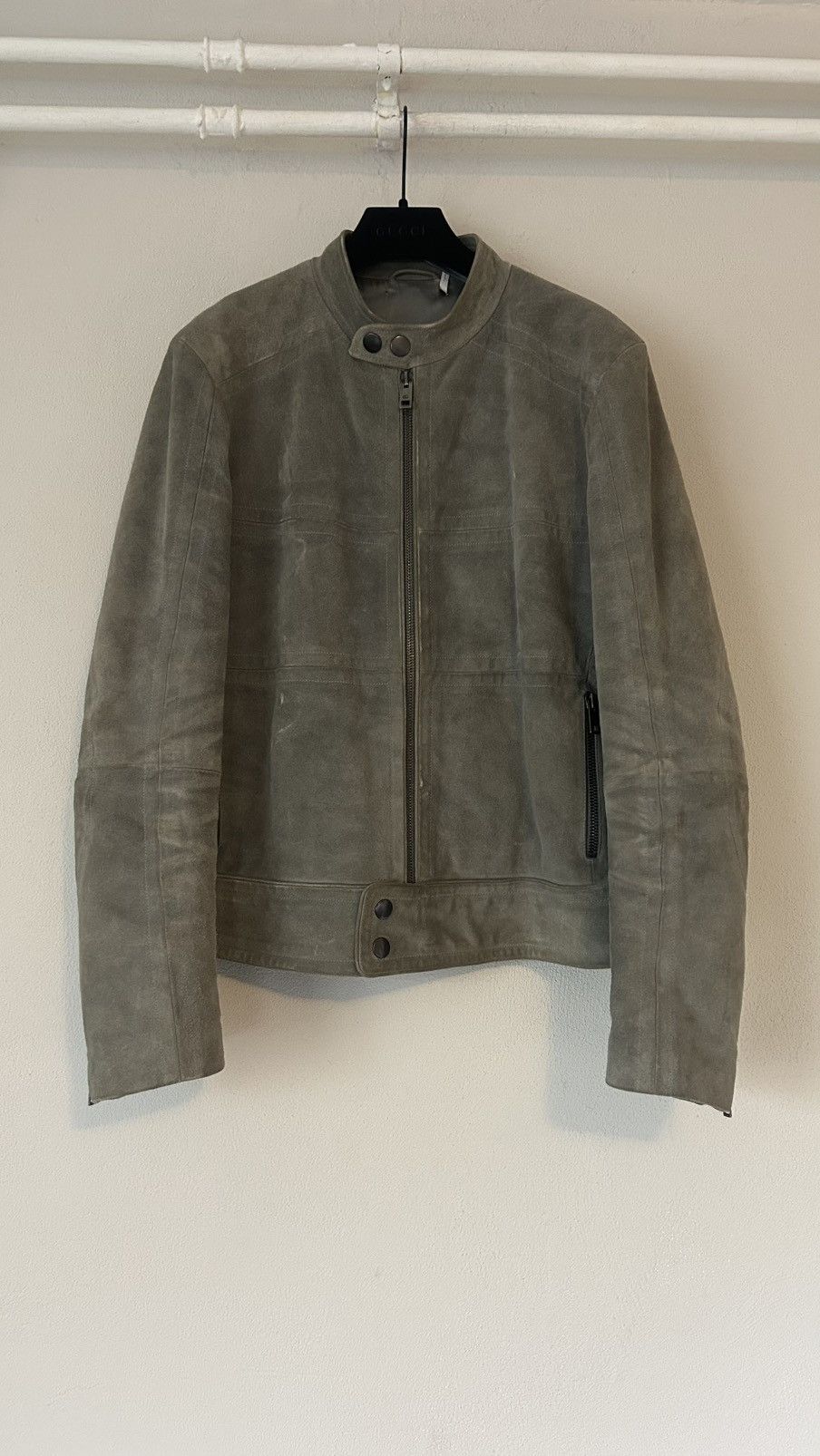 Gucci Gucci Tom Ford Era Suede Biker Jacket in Gray Size US L / EU 52-54 / 3 - 2 Thumbnail