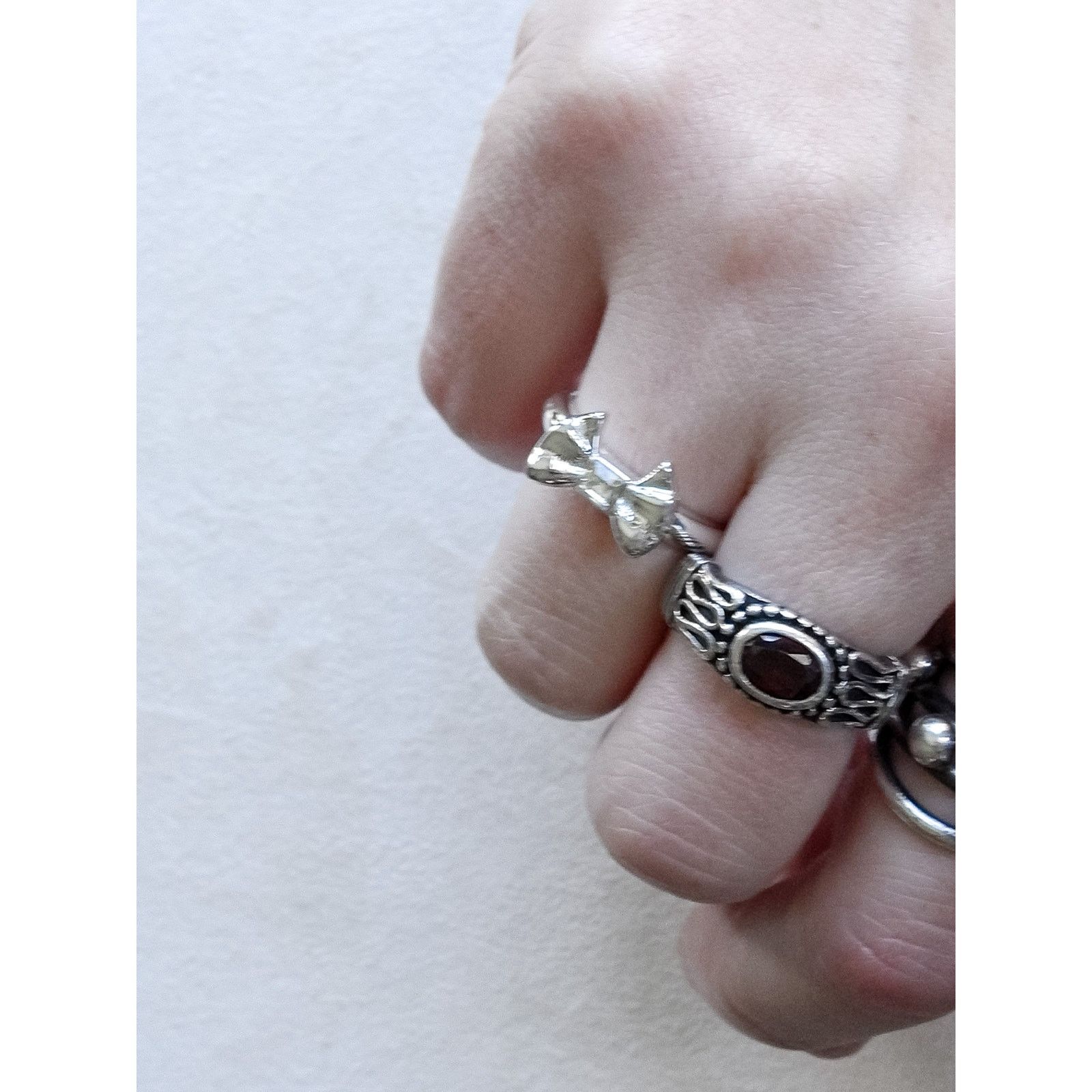 Brighton Brighton Bow Tie Ring Silver Plated Size 5.75 Cute Size ONE SIZE - 3 Thumbnail