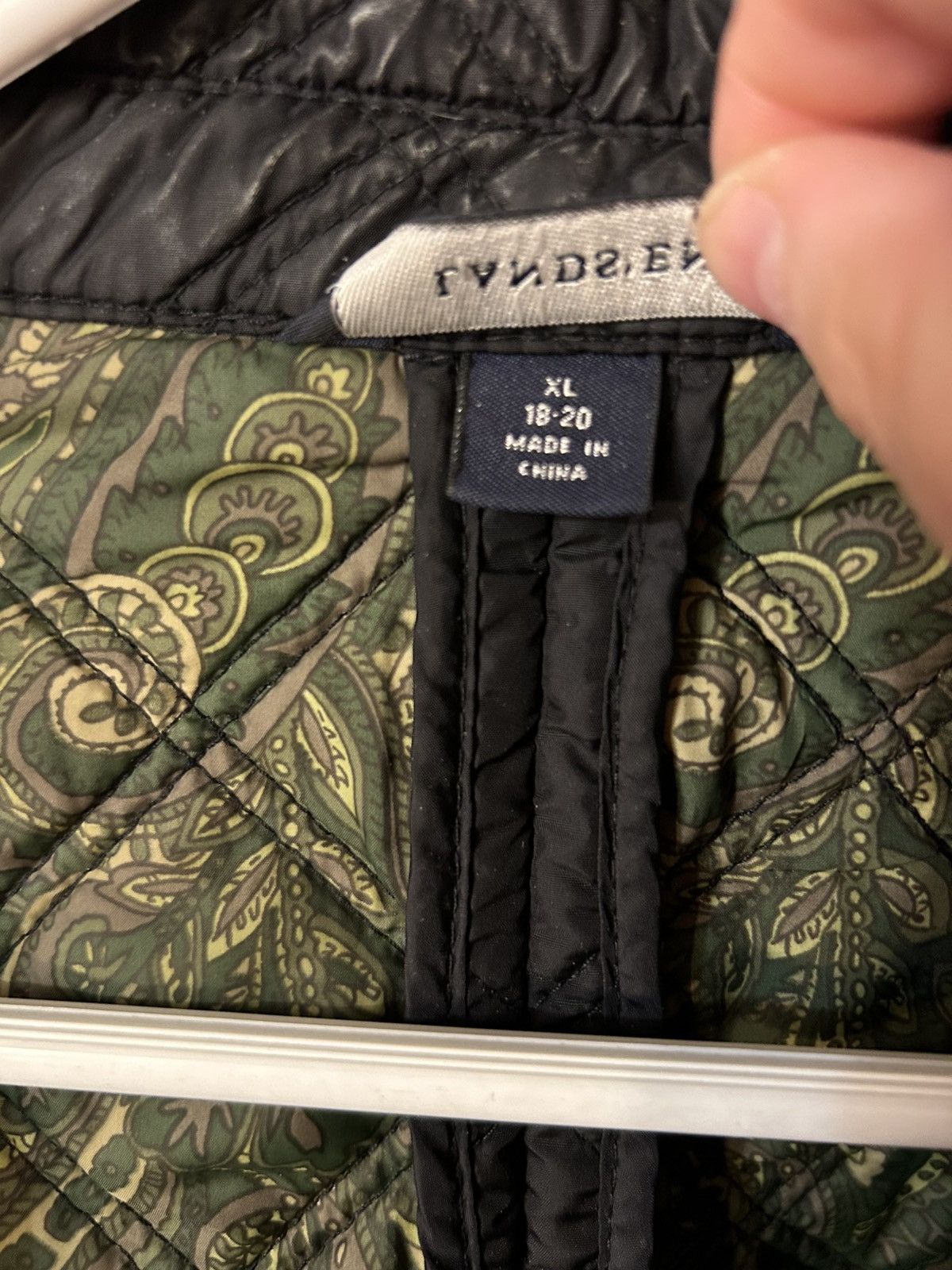Lands' End Jacket: land’s end black quilted blanket jacket rn 82830 xl Size US XL / EU 56 / 4 - 7 Thumbnail