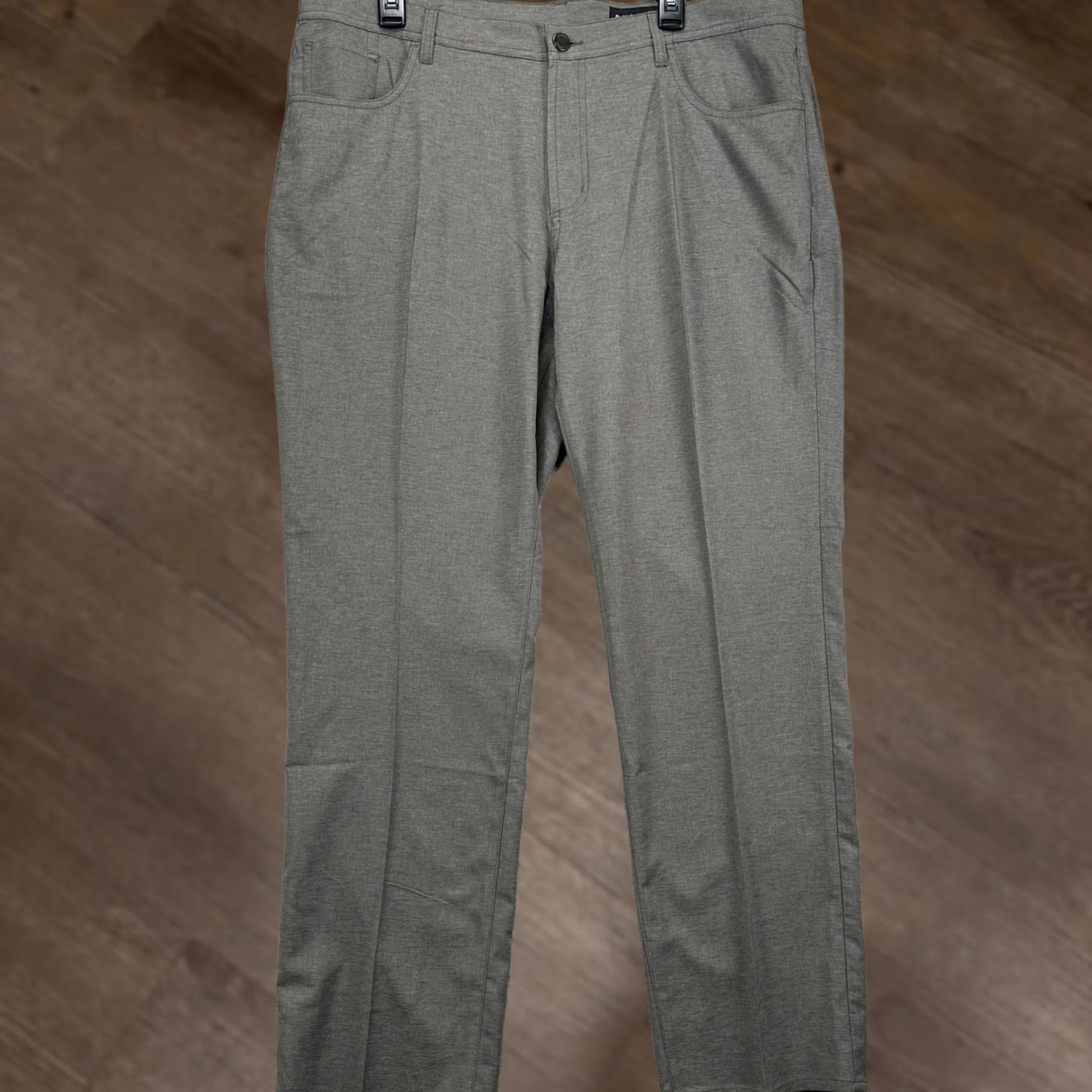 Vintage Dunning Golf Mens Chino Pants 38X30 Grey Performance Tech Stretch Flat Front Size US 38 / EU 54 - 1 Thumbnail