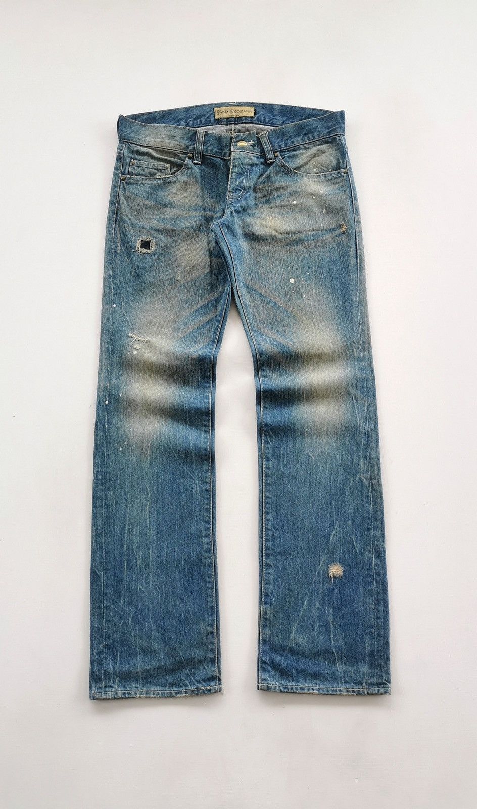 Kapital Mudwash Distressed Eight by Gold Label Japan Denim Jeans Size US 34 / EU 50 - 1 Thumbnail