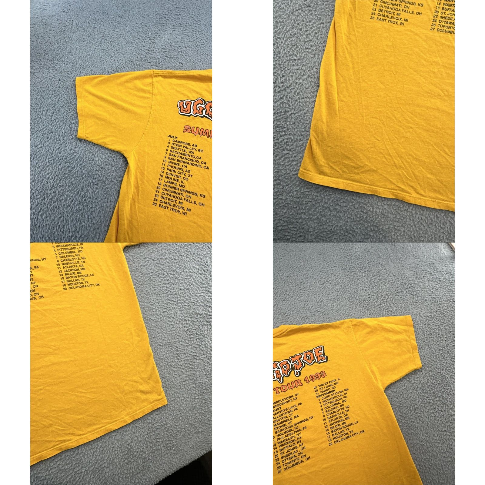 Fruit Of The Loom VINTAGE Ugly Kid Joe Tour Shirt Shirt Men XL Black 90s Krapp Cheese Metal Rare Size US XL / EU 56 / 4 - 9 Thumbnail