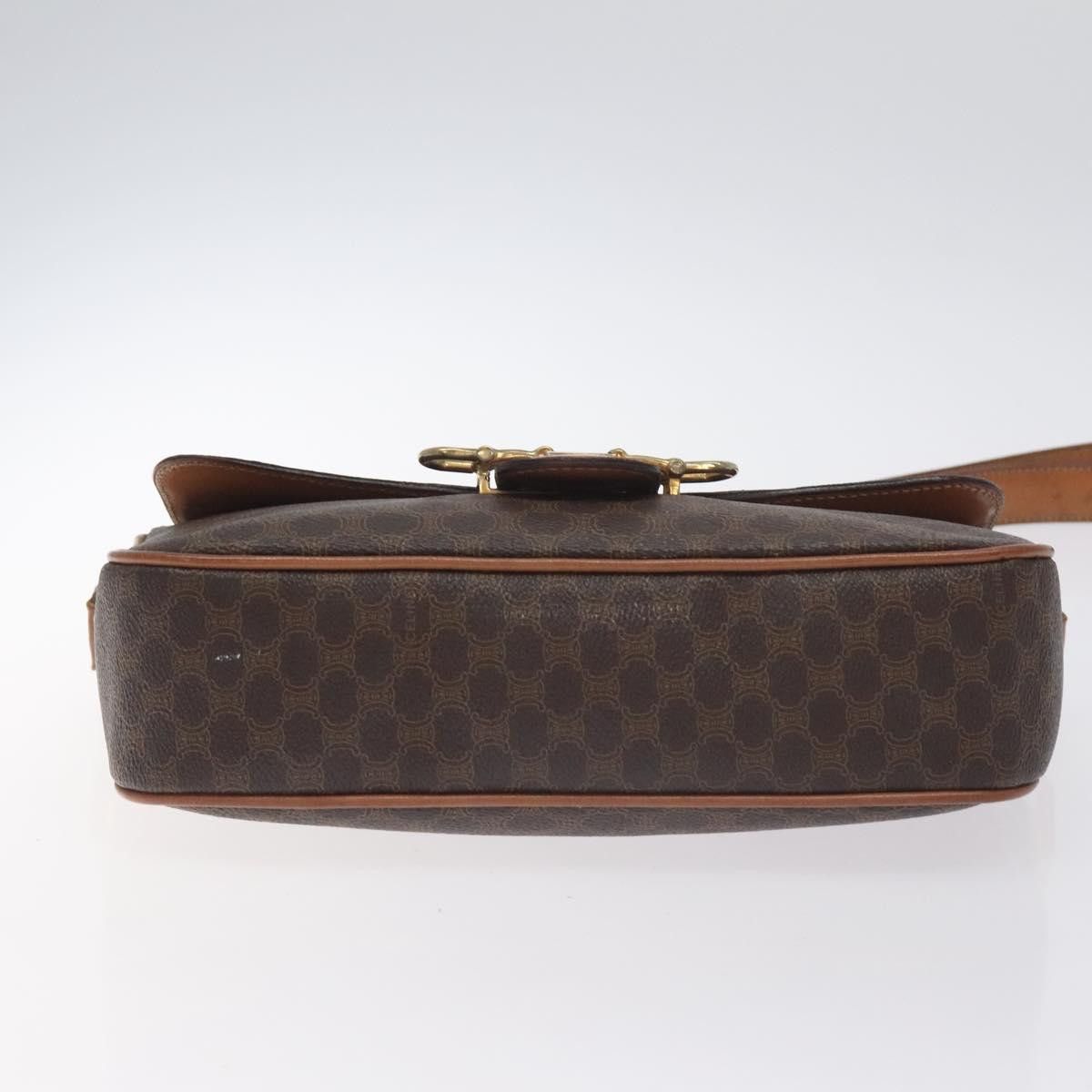 Celine CELINE Macadam Canvas Shoulder Bag Pvc Leather Brown Gold Size ONE SIZE - 9 Thumbnail